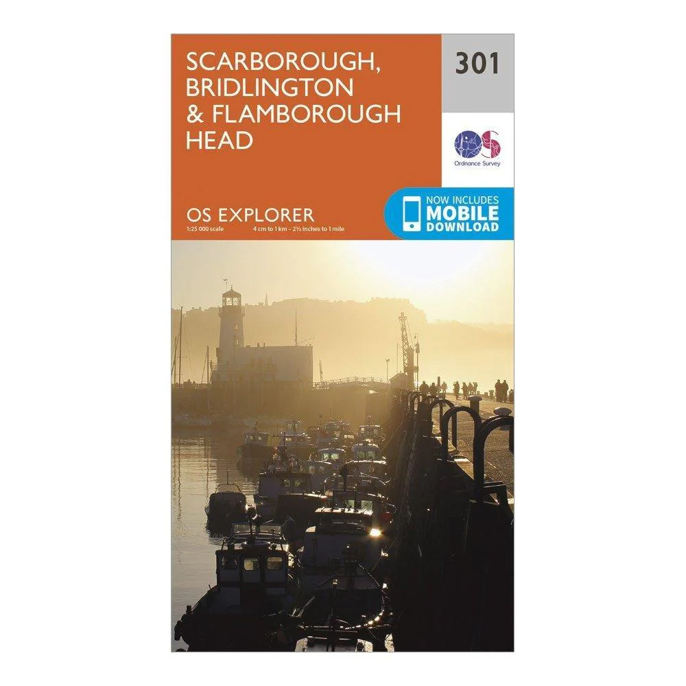 Explorer 301 Scarborough, Bridlington & Flamborough Head Map With Digital Version - Image 4