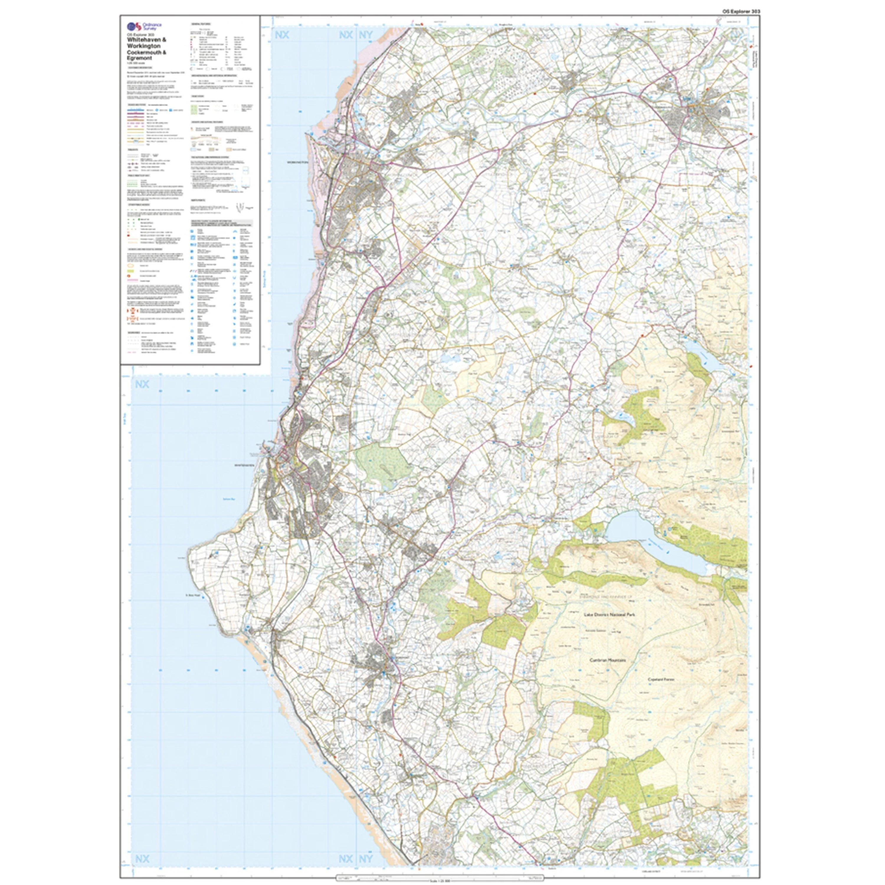 Explorer 303 Whitehaven & Workington Map With Digital Version - Image 3