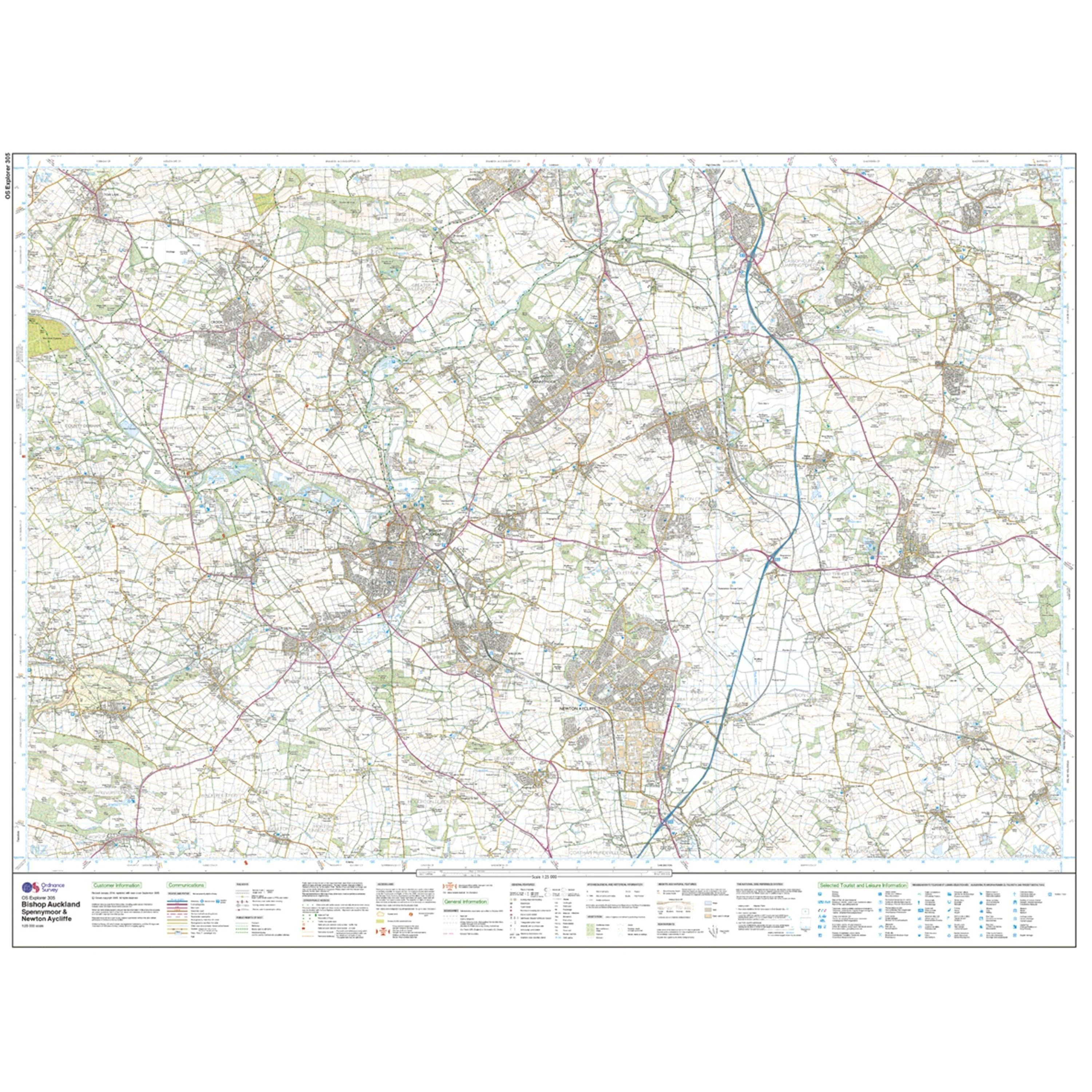 Explorer 305 Bishop Auckland Map With Digital Version - Image 3