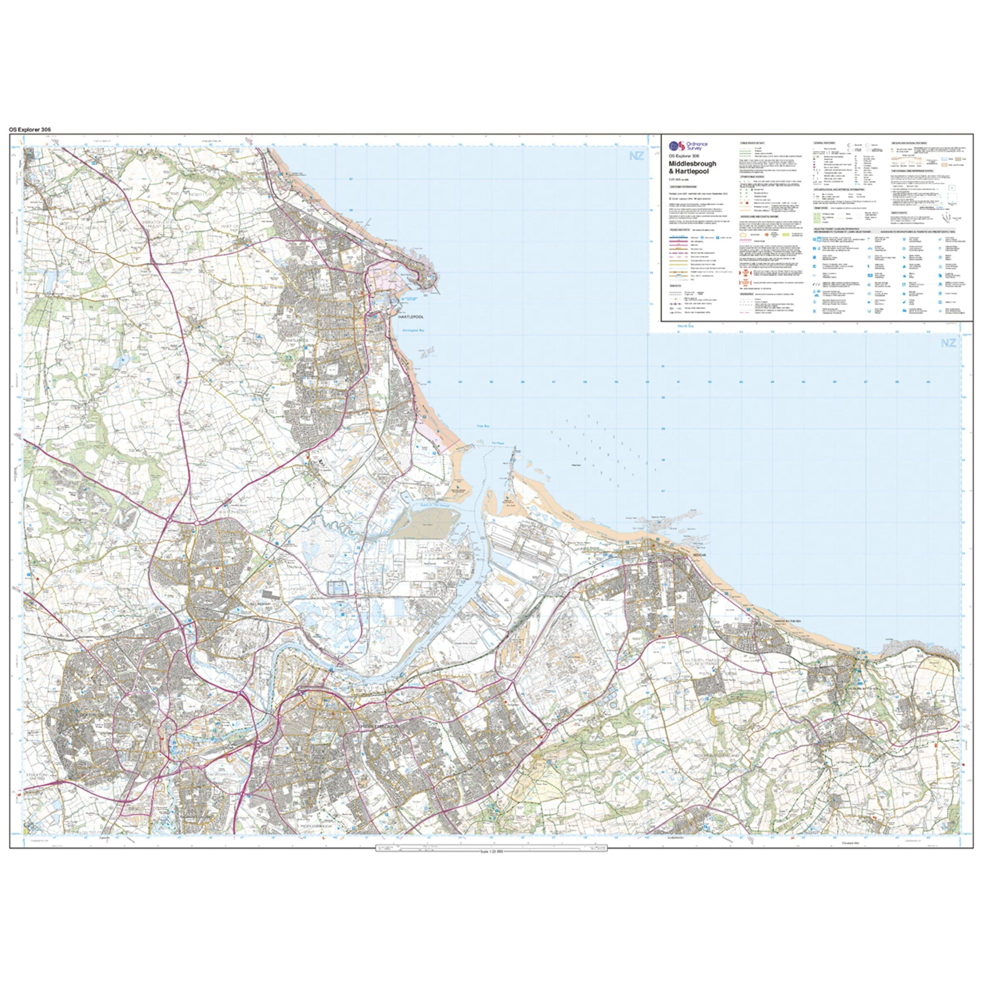 Explorer 306 Middlesbrough & Hartlepool Active Map - Image 3