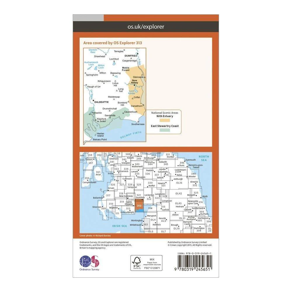 Explorer 313 Dumfries & Dalbeattie Map With Digital Version - Image 2