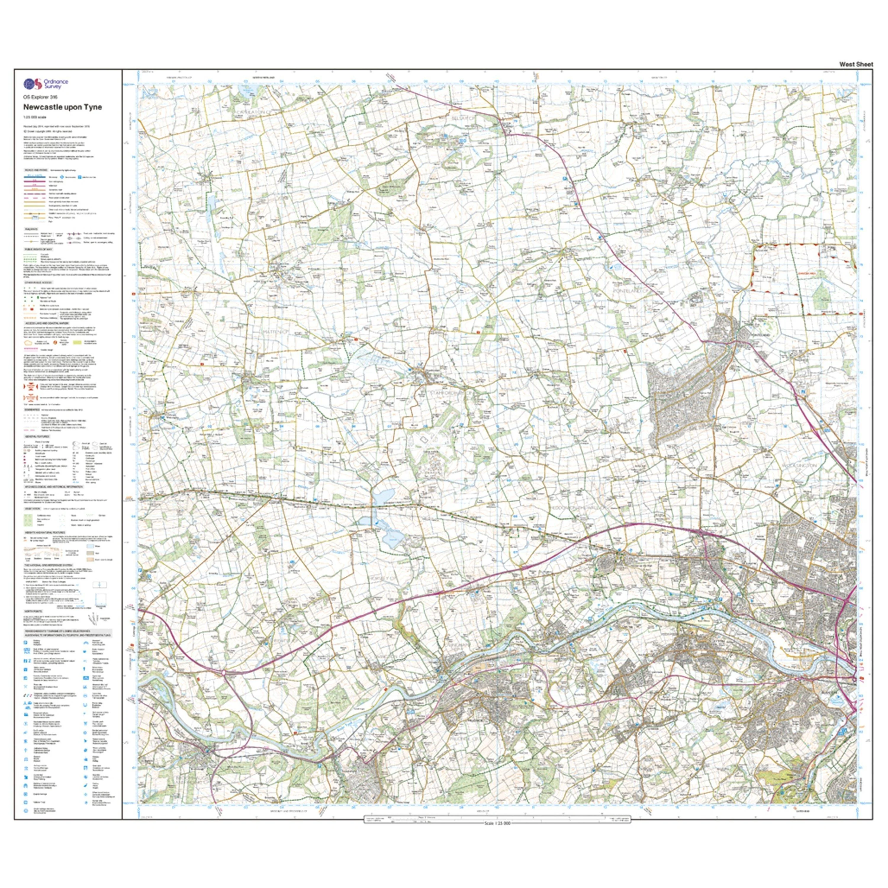 Explorer 316 Newcastle upon Tyne Map With Digital Version - Image 4
