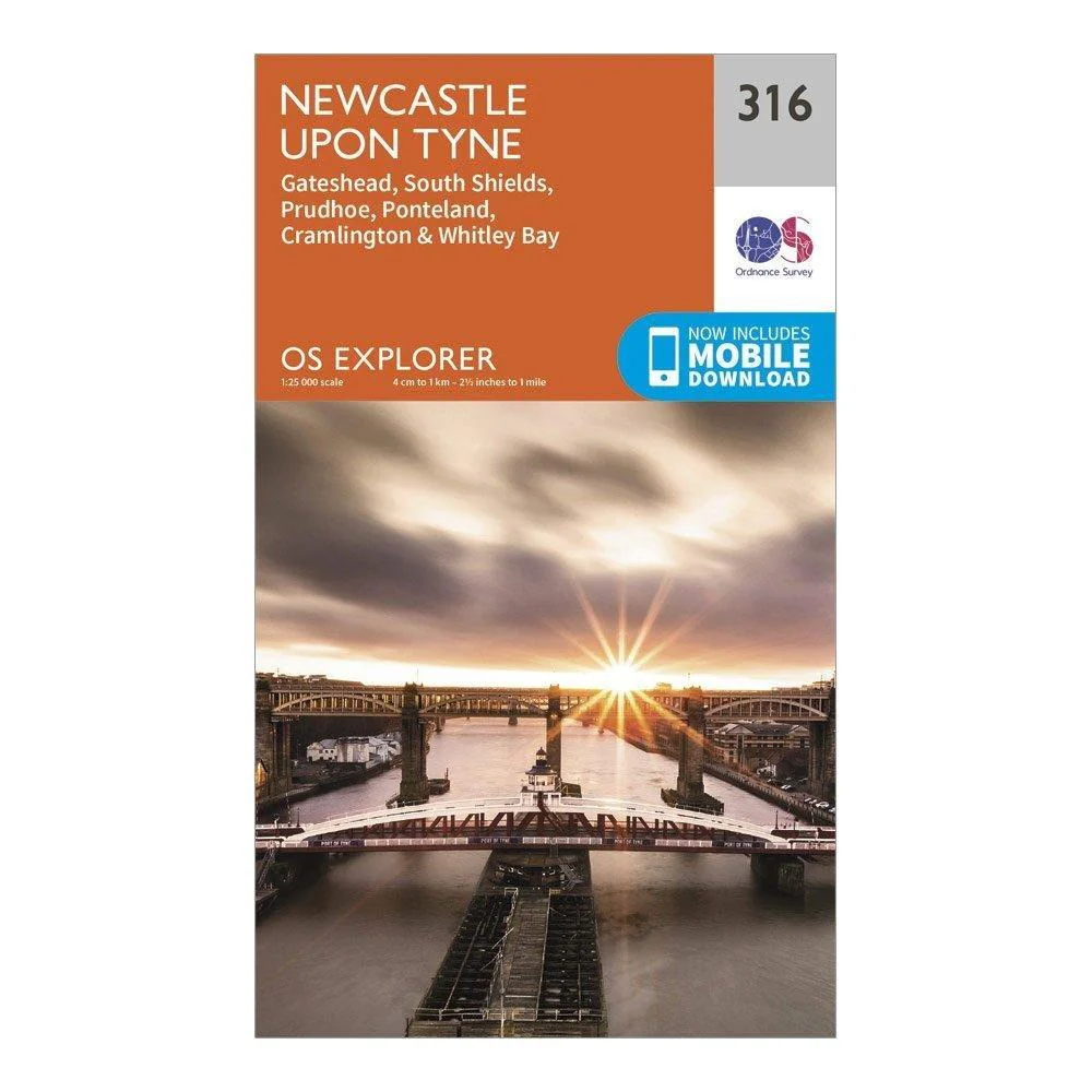 Explorer 316 Newcastle upon Tyne Map With Digital Version - Image 5