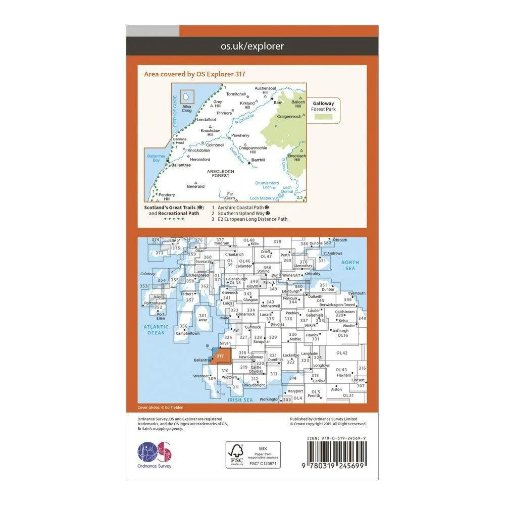 Explorer 317 Ballantrae Barr  Barrhill Map With Digital Version - Image 2
