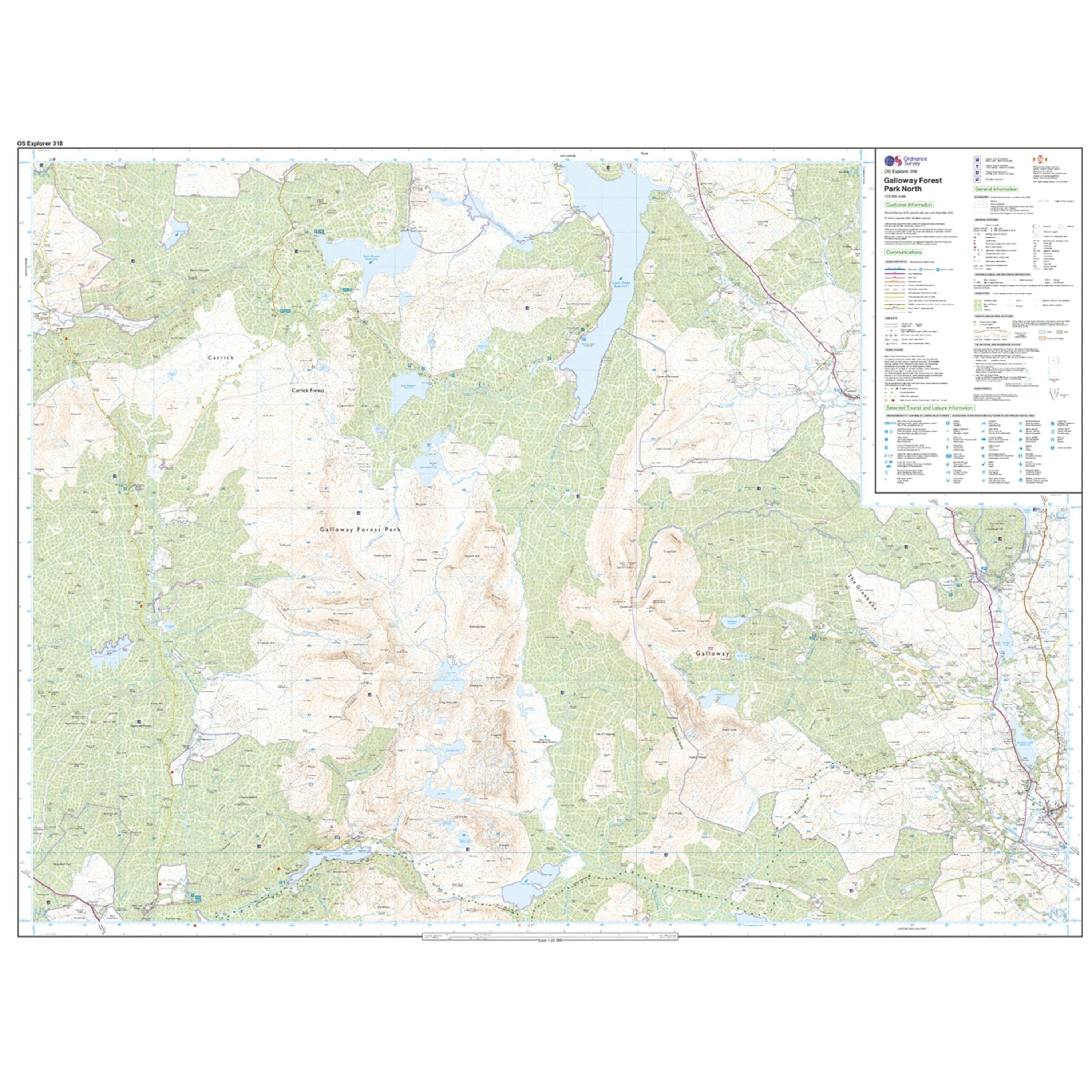 Explorer 318 Galloway Forest Park North Map With Digital Version - Image 3