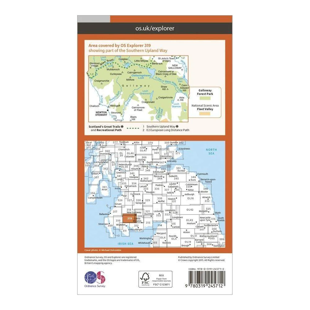 Explorer 319 Galloway Forest Park South Map With Digital Version - Image 2