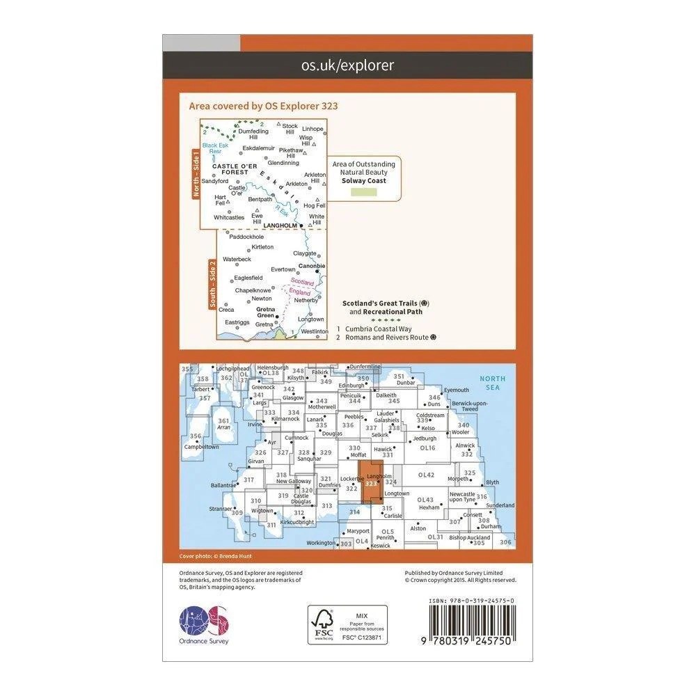 Explorer 323 Eskdale & Castle O'er Forest Map With Digital Version - Image 2