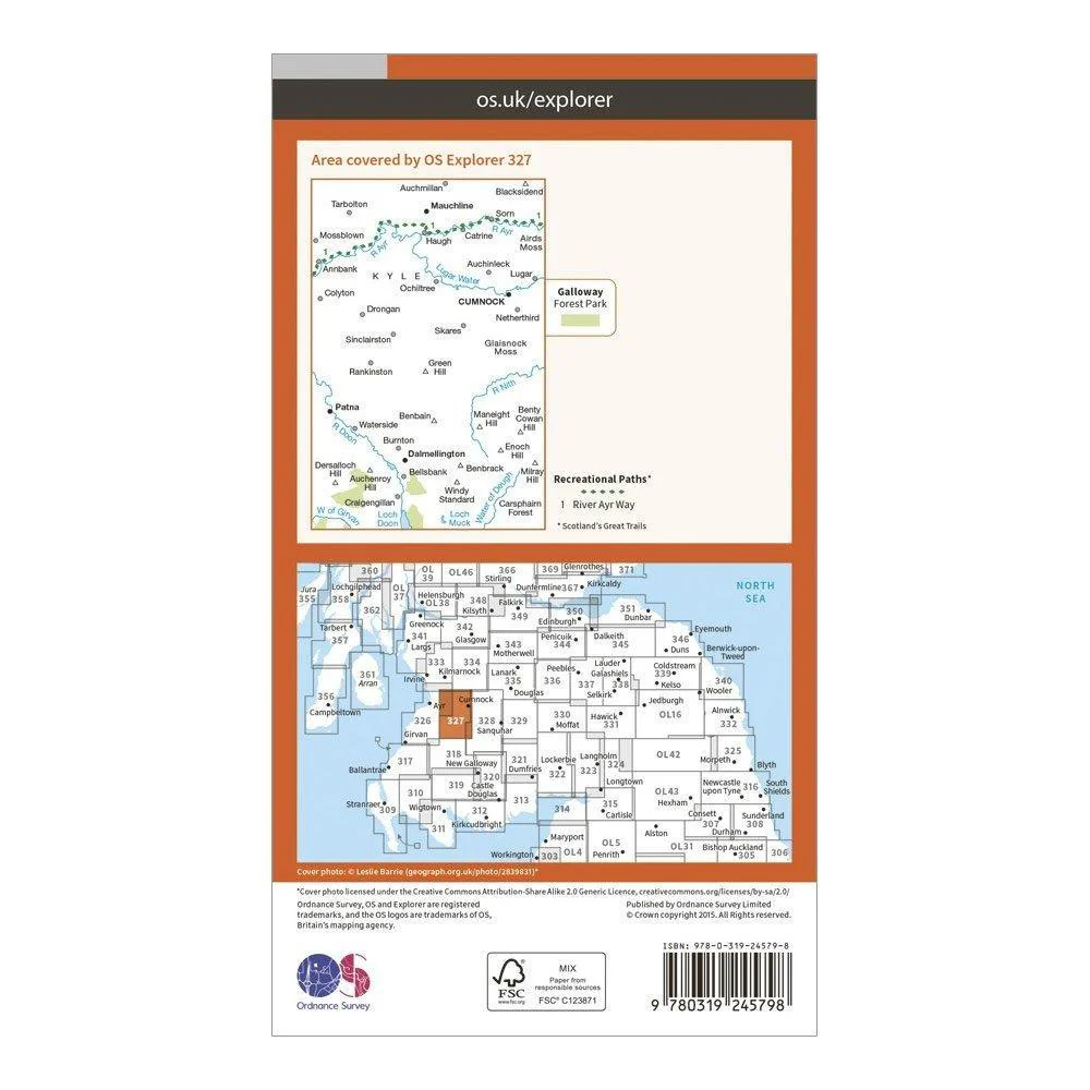 Explorer 327 Cumnock & Dalmellington Map With Digital Version - Image 2