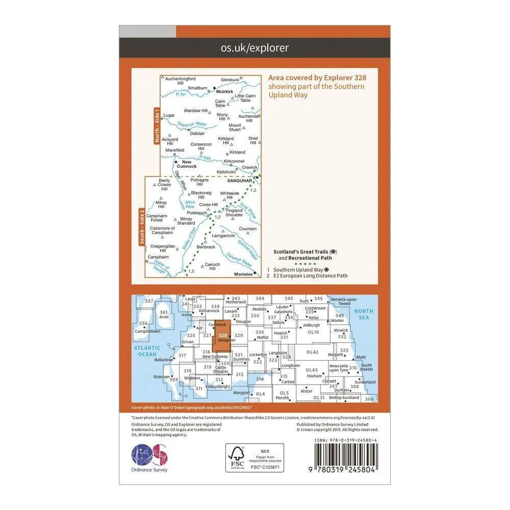 Explorer 328 Sanquhar & New Cumnock Map With Digital Version - Image 2