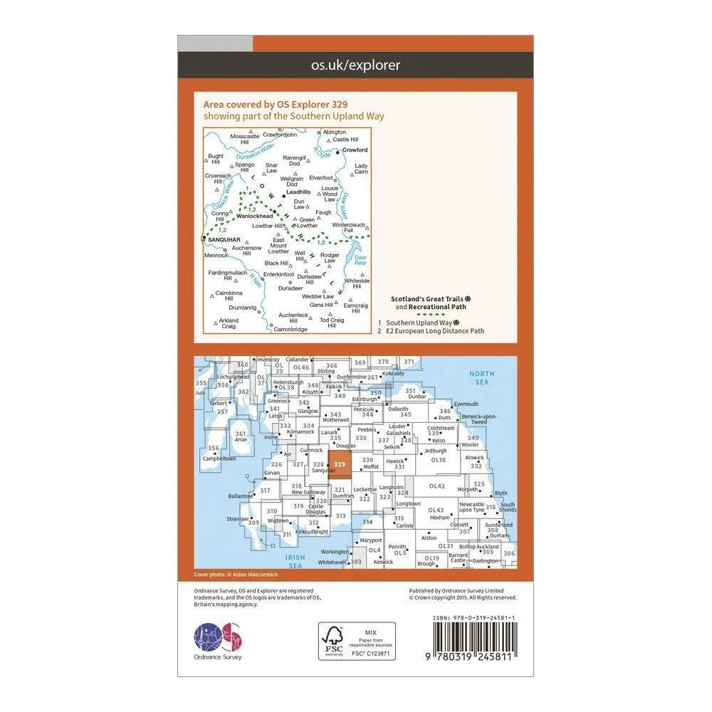 Explorer 329 Lowther Hills, Sanquhar & Leadhills Map With Digital Version - Image 2