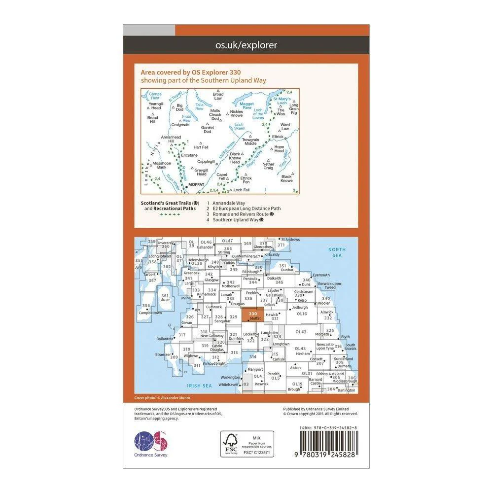 Explorer 330 Moffat  St Marys Loch Map With Digital Version - Image 2