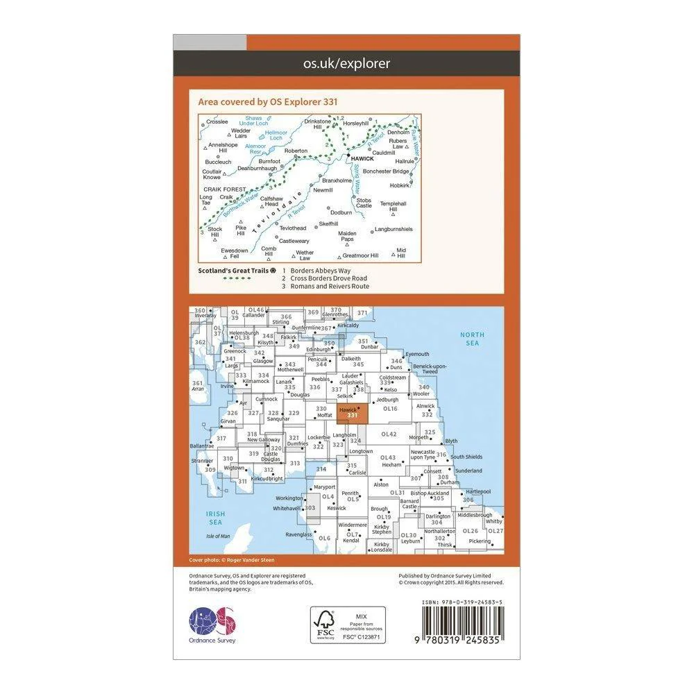 Explorer 331 Teviotdale South Map With Digital Version - Image 2