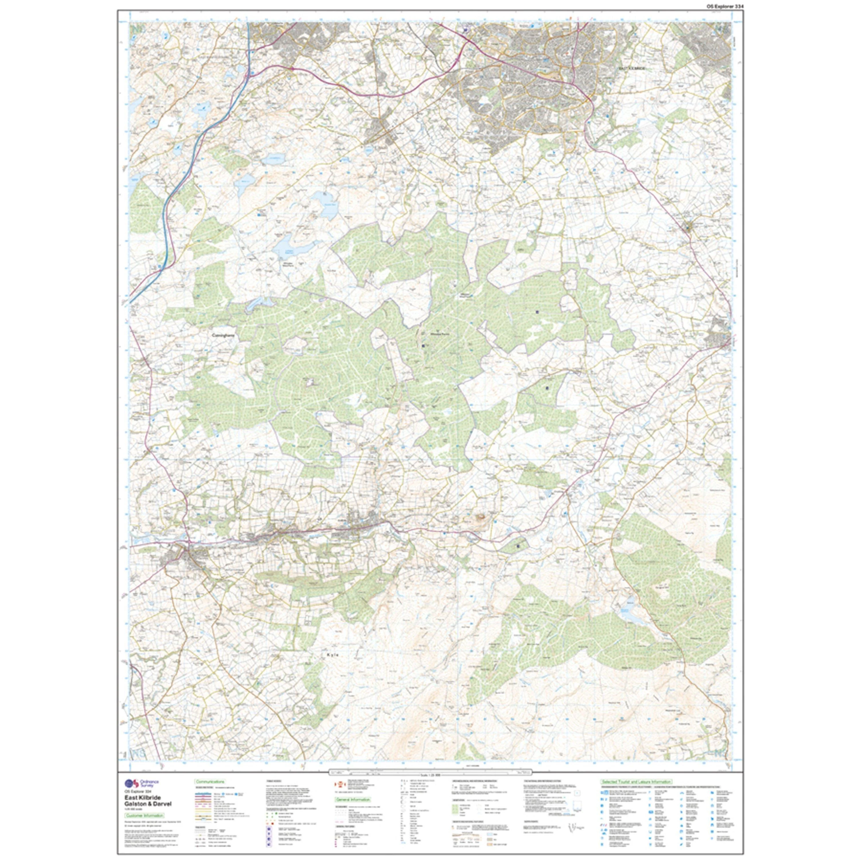 Explorer 334 East Kilbride, Galston & Darvel Map With Digital Version - Image 3