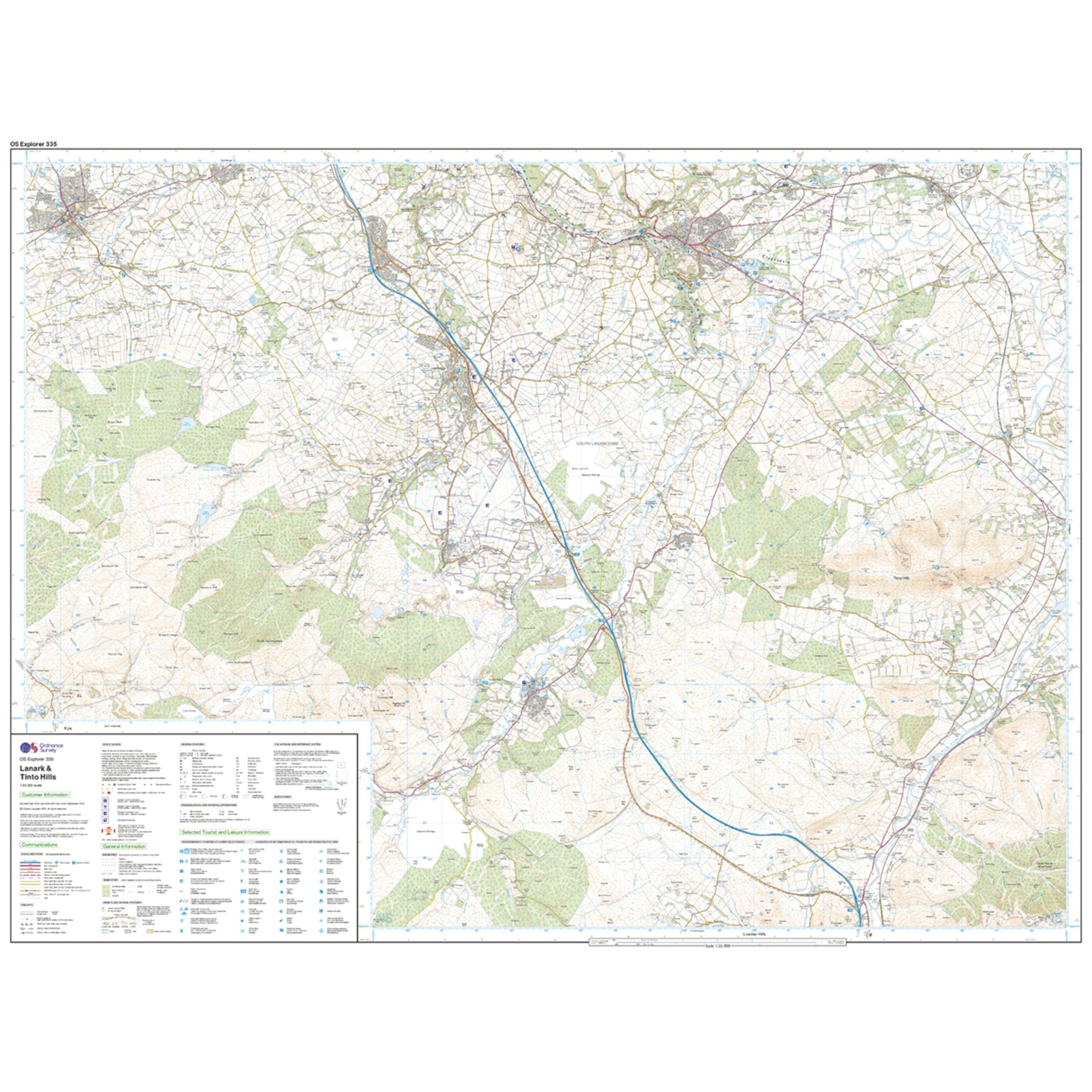 Explorer 335 Lanark & Tinto Hills Map With Digital Version - Image 3