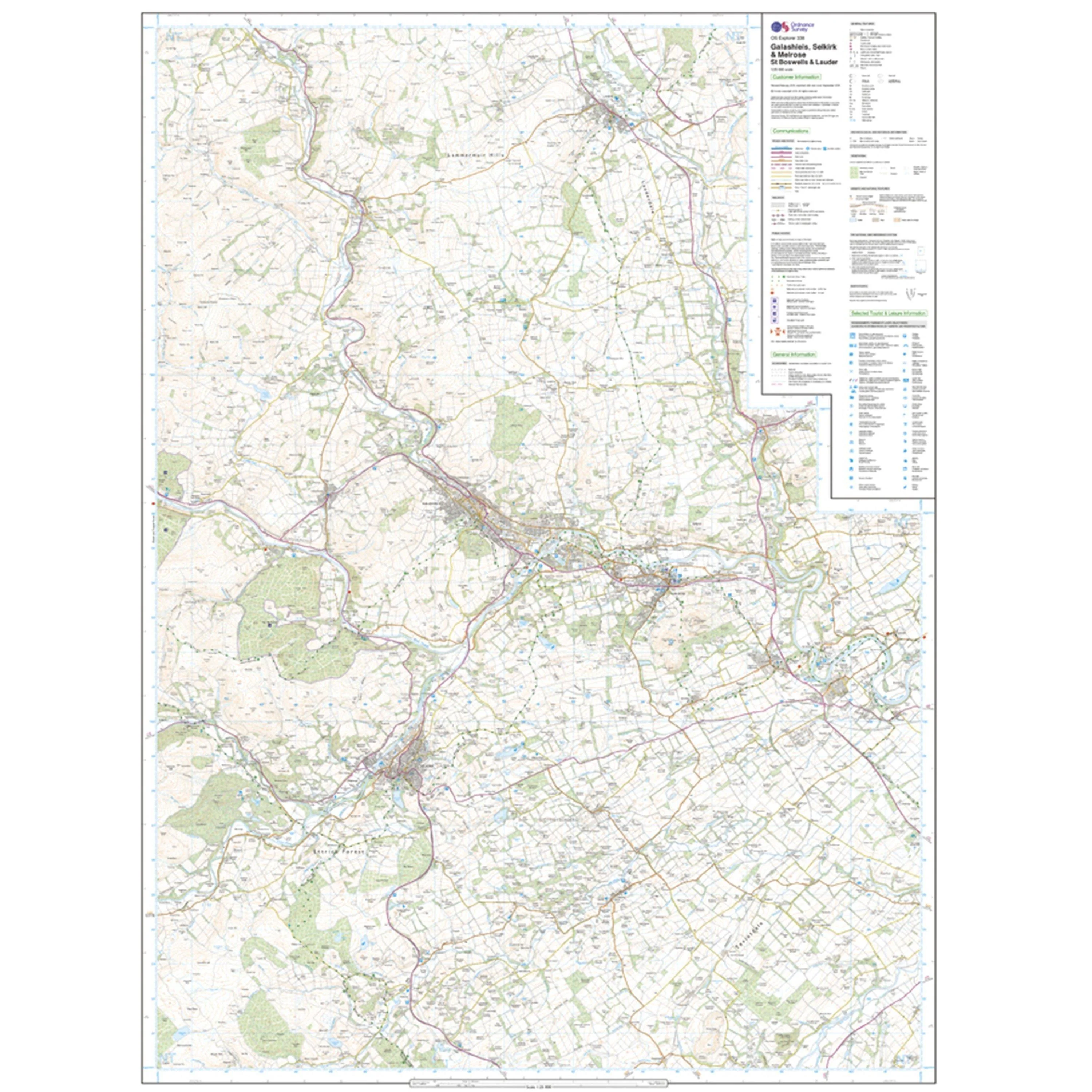 Explorer 338 Galashiels, Selkirk & Melrose Map With Digital Version - Image 3