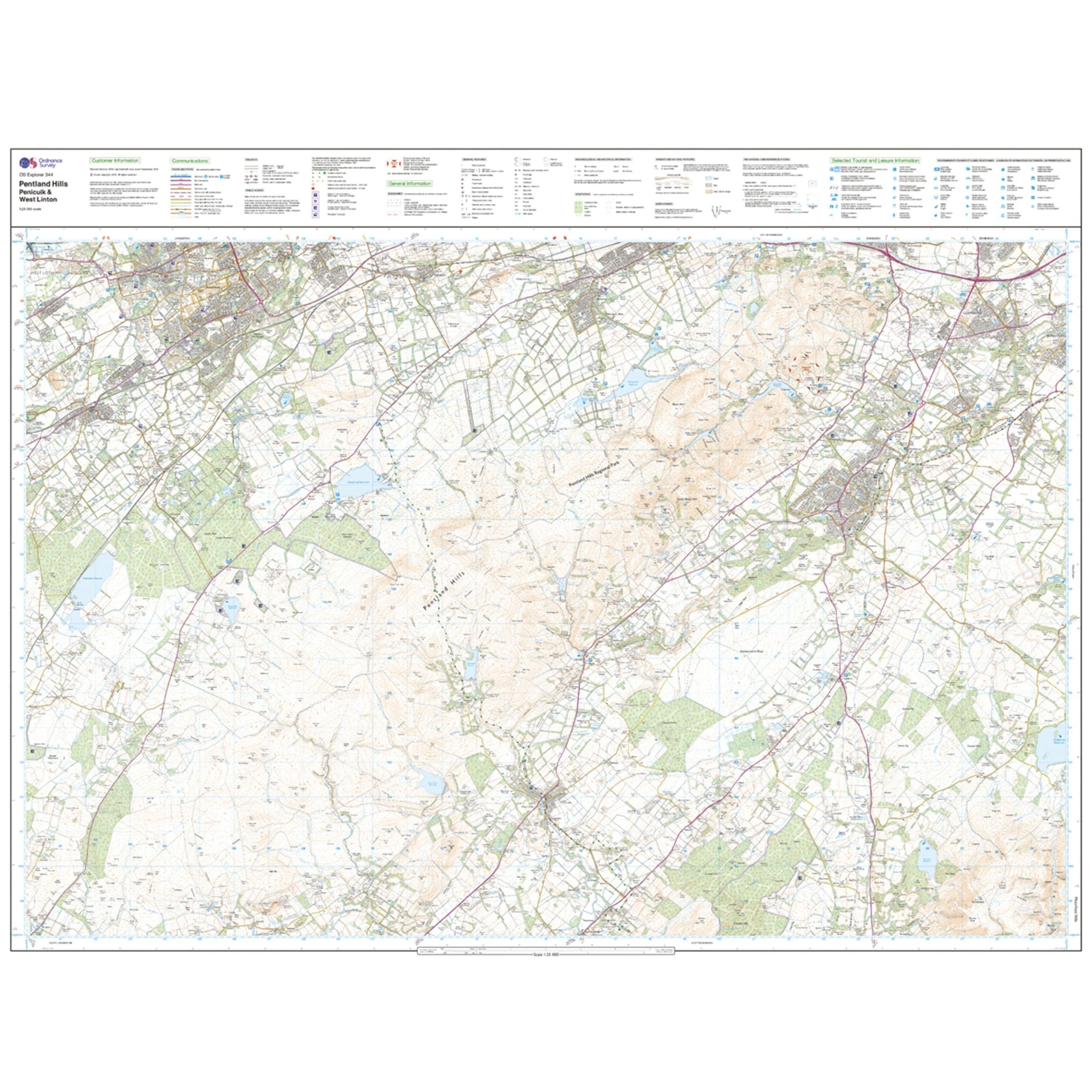 Explorer 344 Pentland Hills Map With Digital Version - Image 3