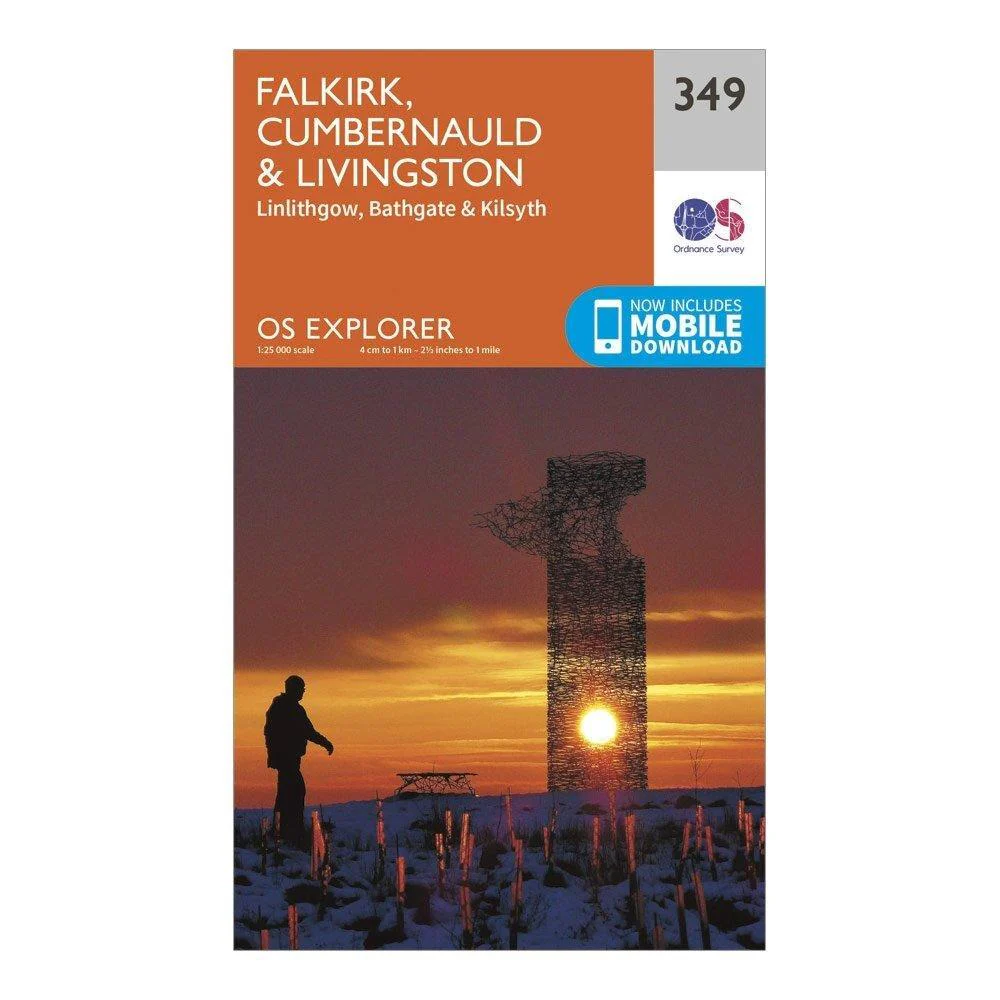 Explorer 349 Falkirk, Cumbernauld & Livingston Map With Digital Version - Image 5