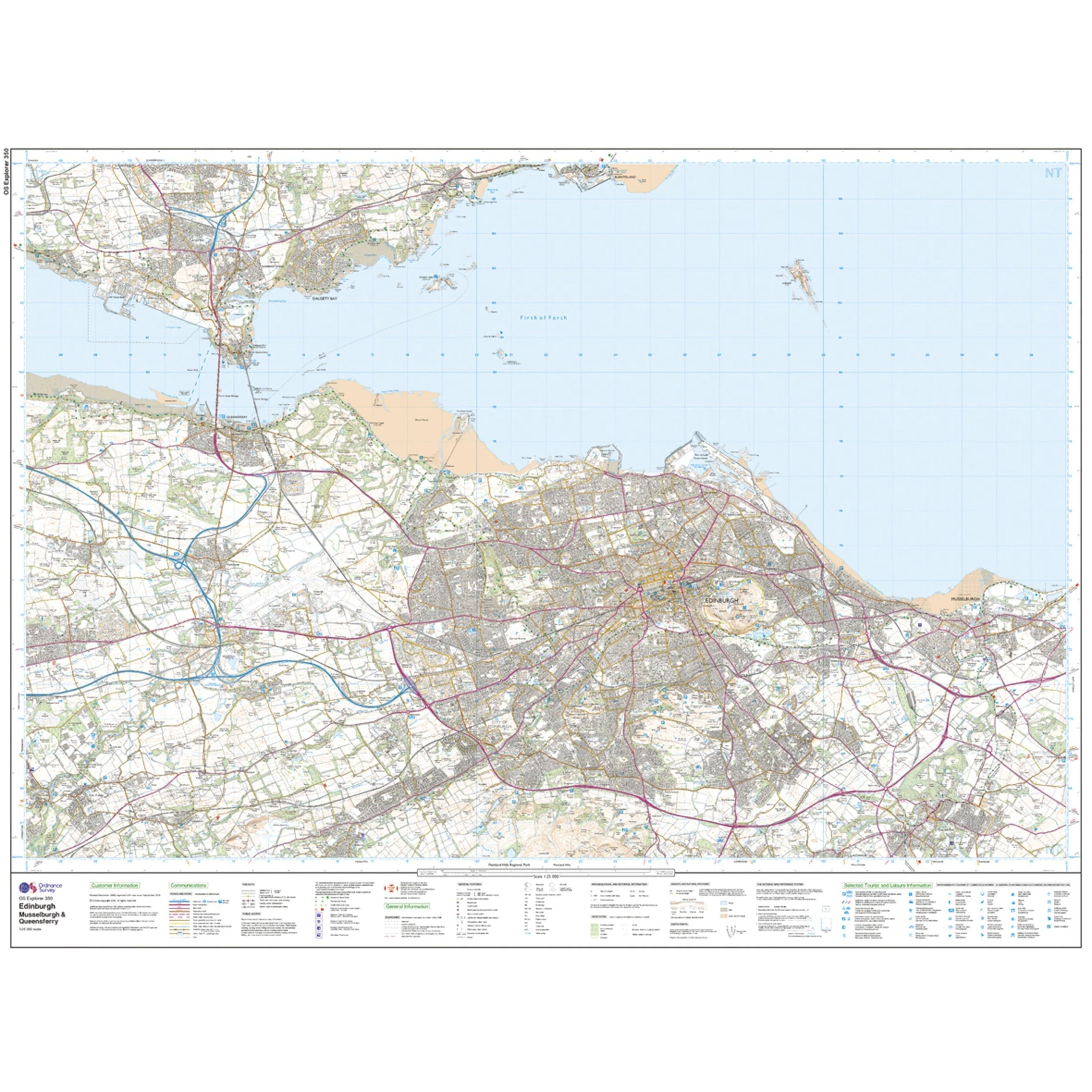 Explorer 350 Edinburgh Map With Digital Version - Image 3