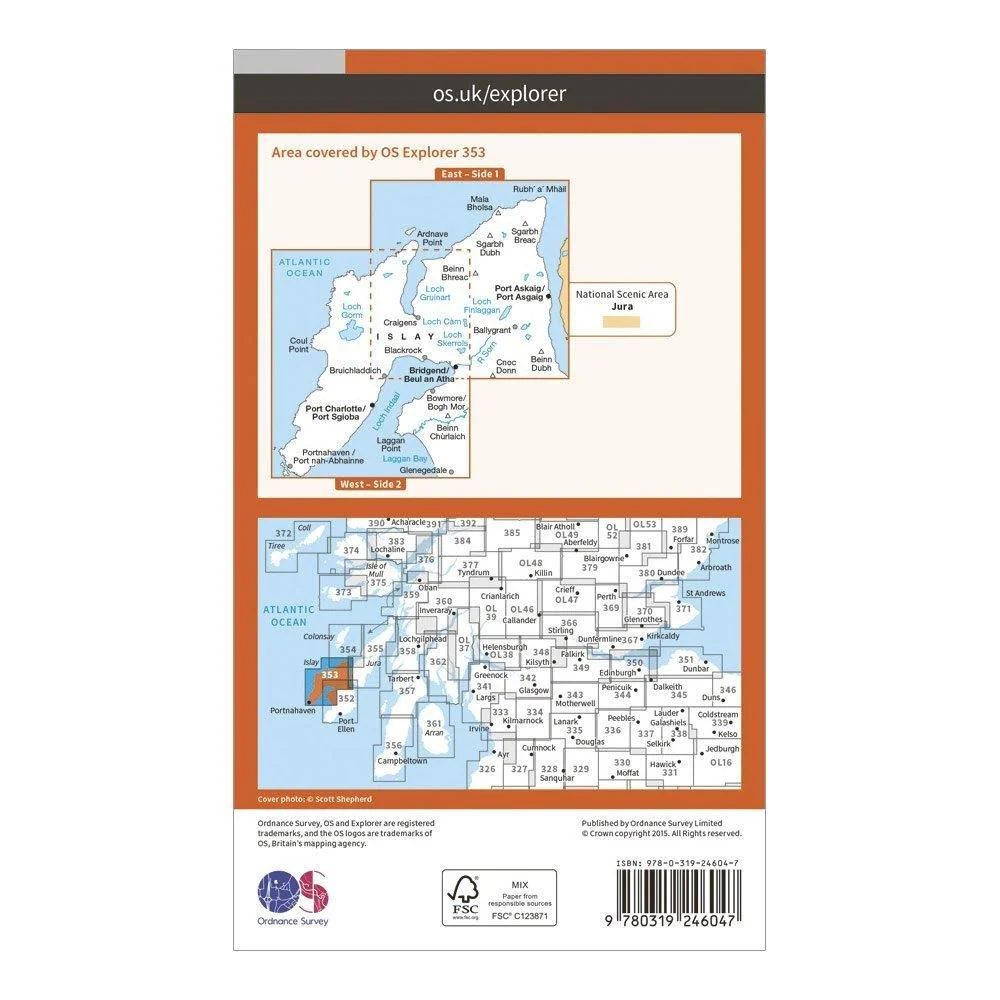 Explorer 353 Islay North Map With Digital Version - Image 2