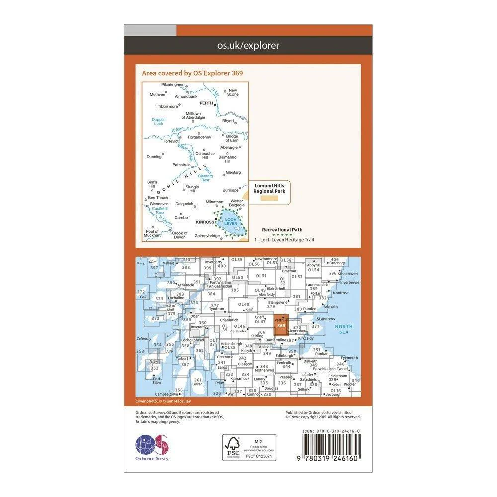Explorer 369 Perth & Kinross Map With Digital Version - Image 2