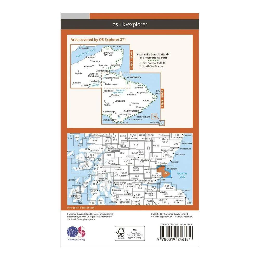 Explorer 371 St Andrews & East Fife Map With Digital Version - Image 2
