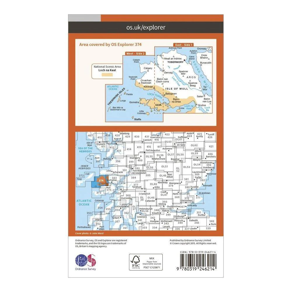 Explorer 374 Isle of Mull North & Tobermory Map With Digital Version - Image 2