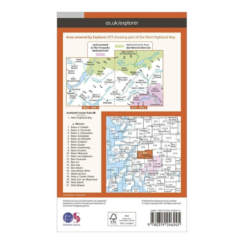 Explorer 377 Loch Etive & Glen Orchy Map With Digital Version - Image 2