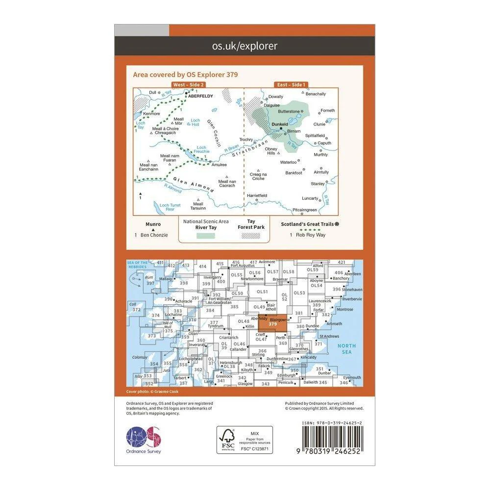 Explorer 379 Dunkeld, Aberfeldy & Glen Almond Map With Digital Version - Image 2