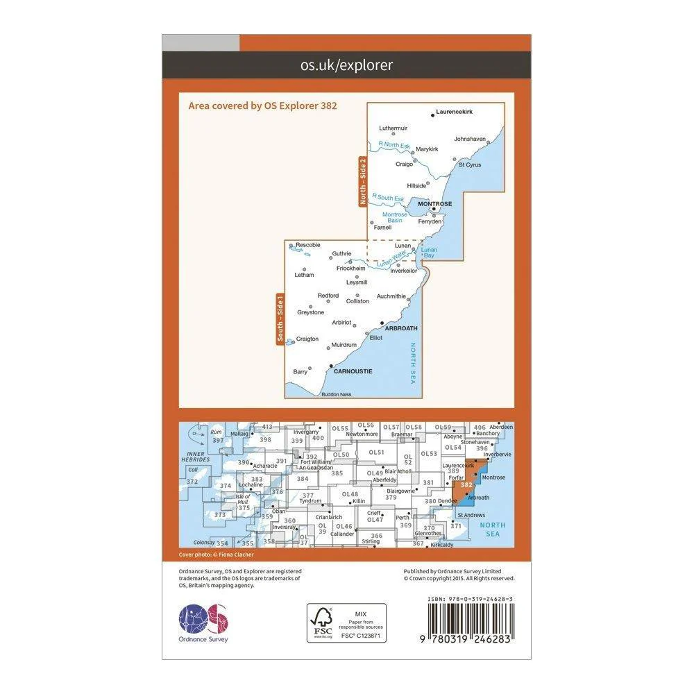 Explorer 382 Arbroath, Montrose & Carnoustie Map With Digital Version - Image 2