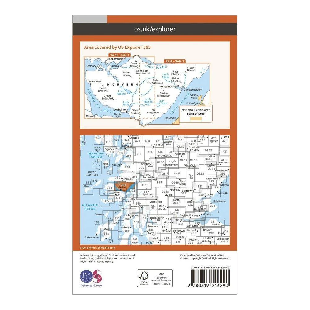 Explorer 383 Movern & Lochaline Map With Digital Version - Image 2