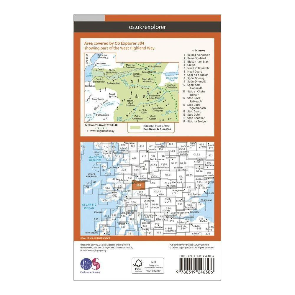 Explorer 384 Glen Coe & Glen Etive Map With Digital Version - Image 2