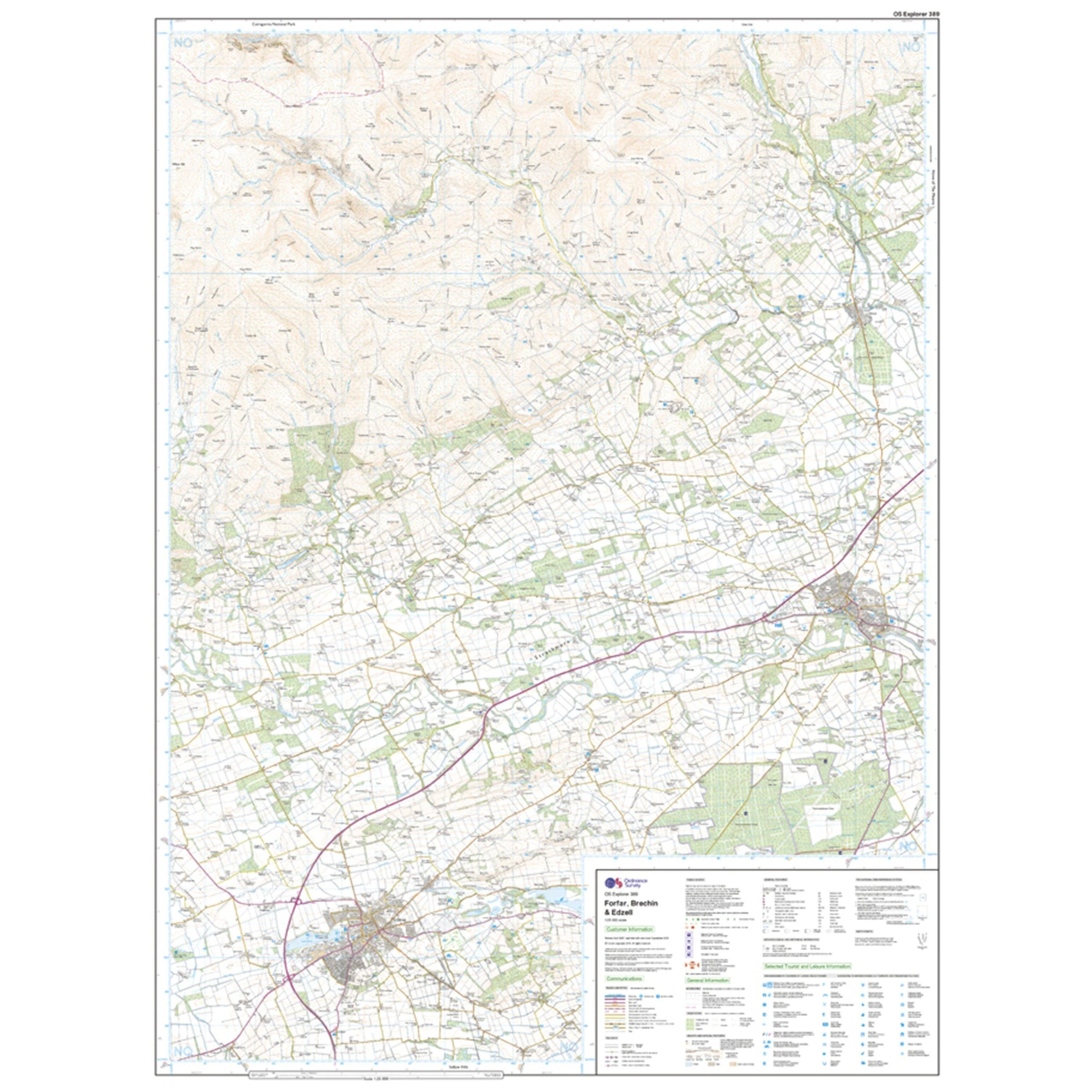 Explorer 389 Forfar, Brechin & Edzell Map With Digital Version - Image 3