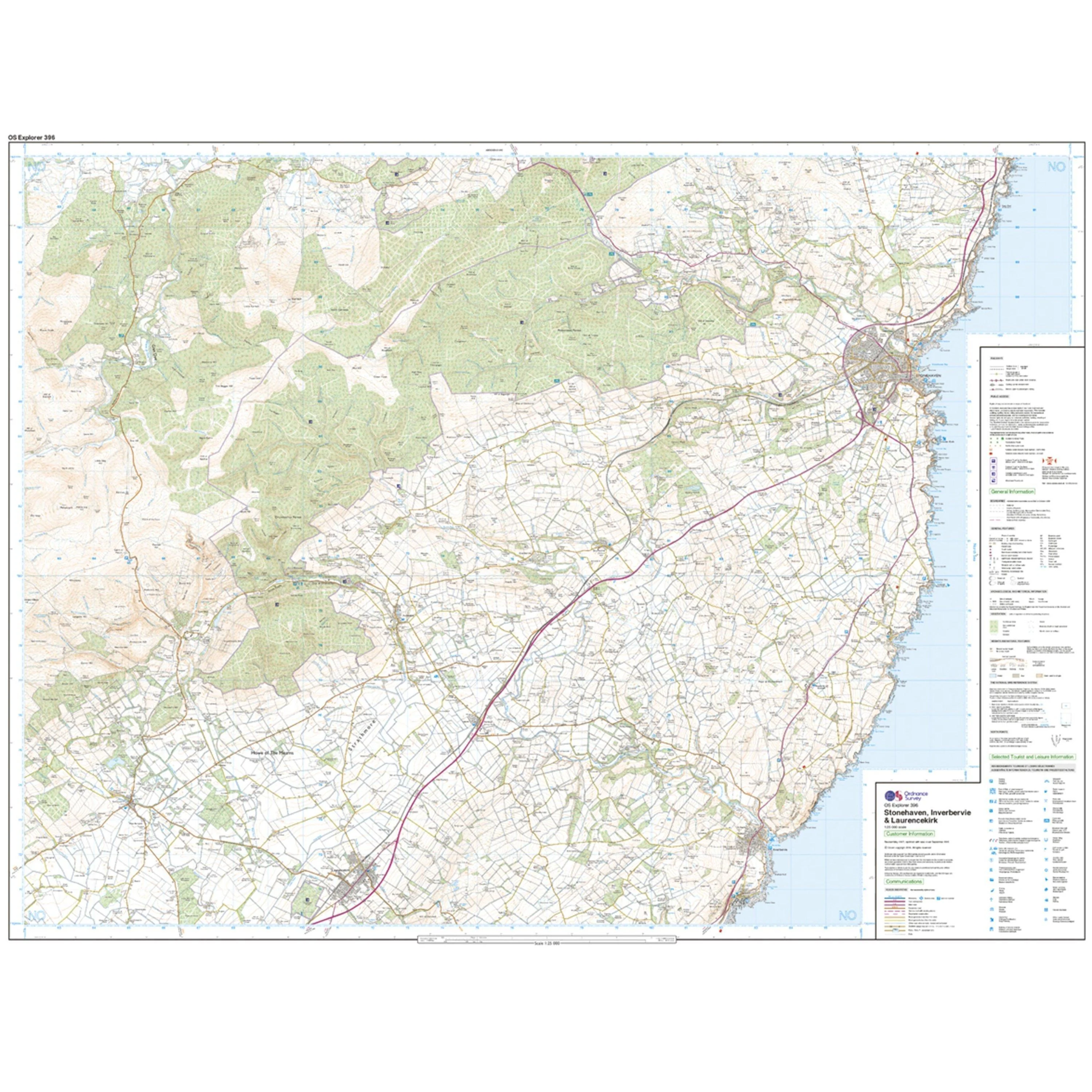 Explorer 396 Stonehaven, Inverbervie & Laurencekirk Map With Digital Version - Image 3
