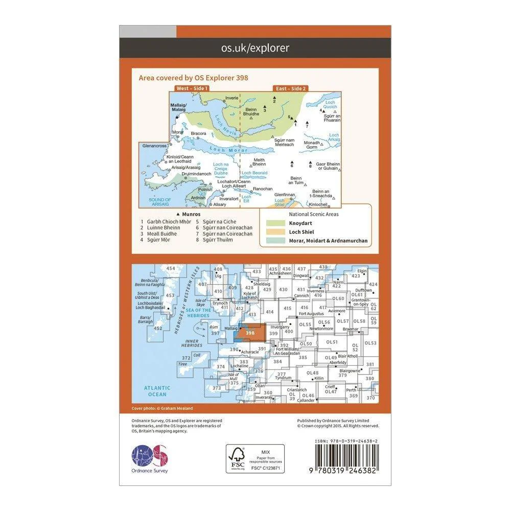 Explorer 398 Loch Morar & Mallaig Map With Digital Version - Image 2