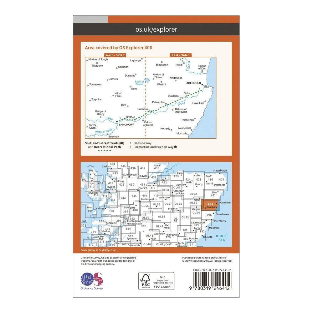 Explorer 406 Aberdeen & Banchory Map With Digital Version - Image 2