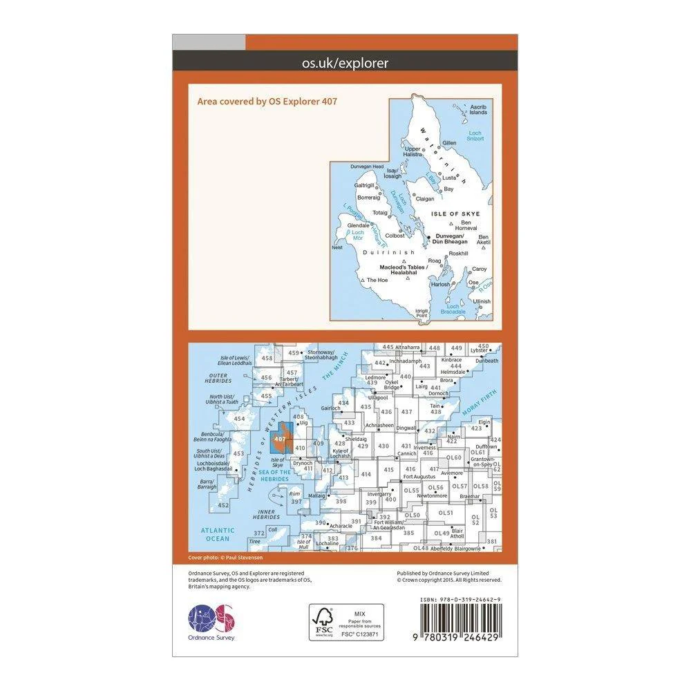 Explorer 407 Skye  Dunvegan Map With Digital Version - Image 2