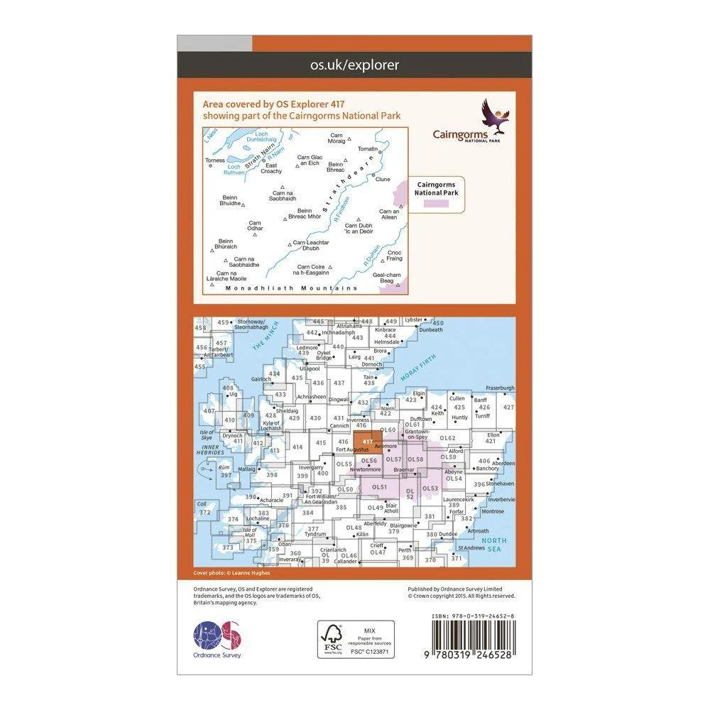 Explorer 417 Monadhliath Mountains North  Strathdearn Map With Digital Version - Image 2