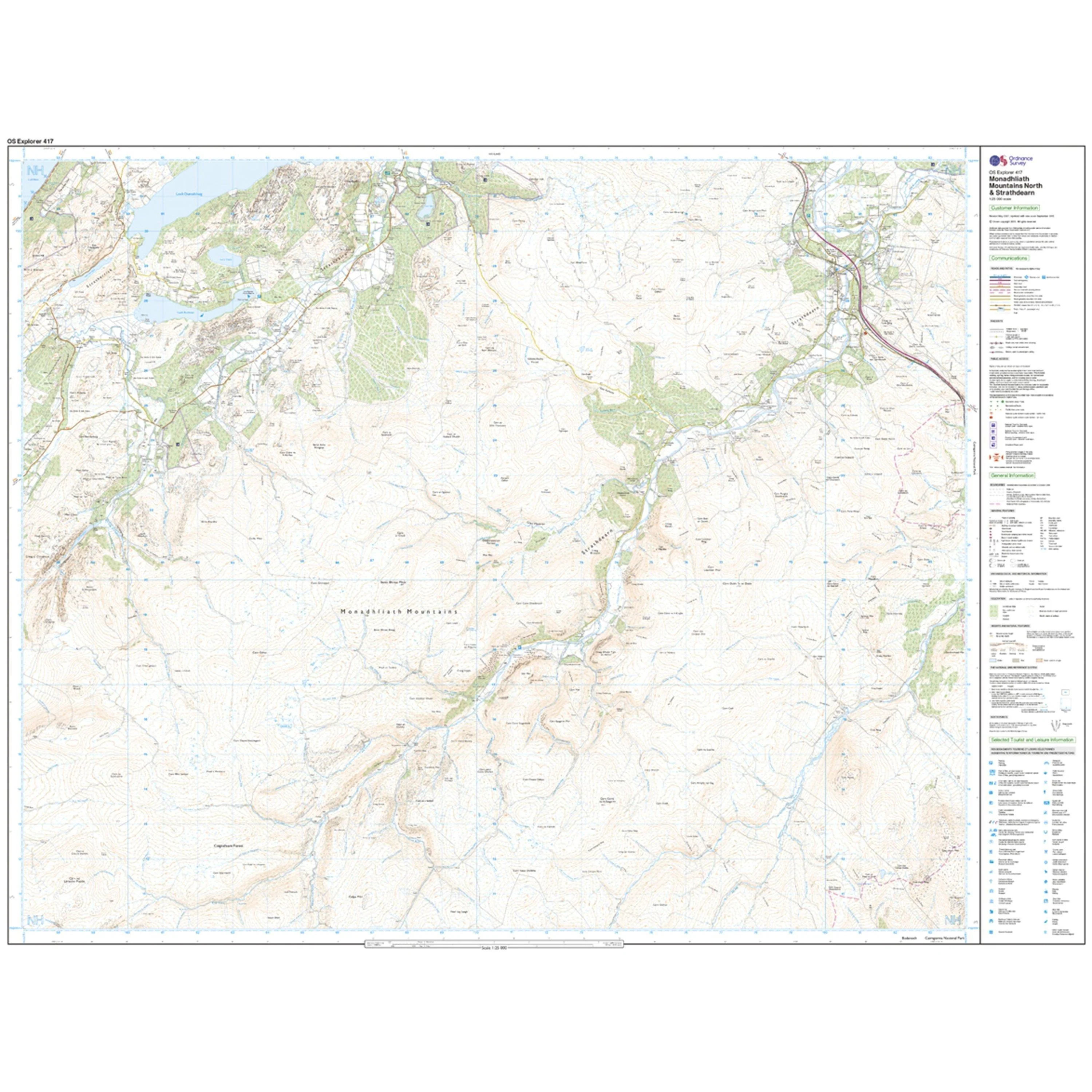 Explorer 417 Monadhliath Mountains North  Strathdearn Map With Digital Version - Image 3