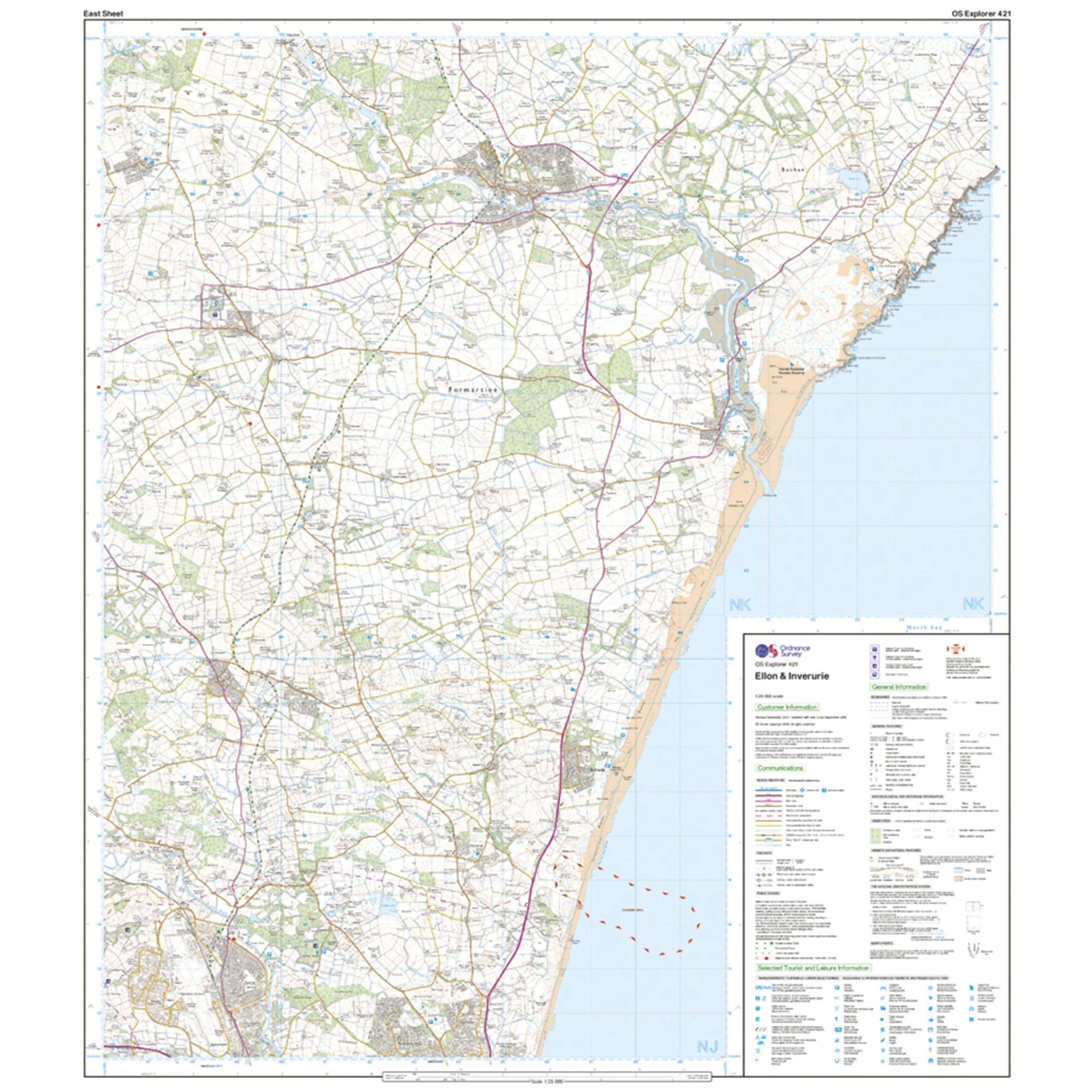 Explorer 421 Ellon & Inverurie Map With Digital Version - Image 3