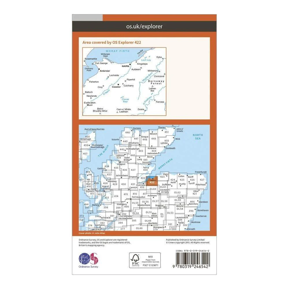 Explorer 422 Nairn & Cawdor Map With Digital Version - Image 2