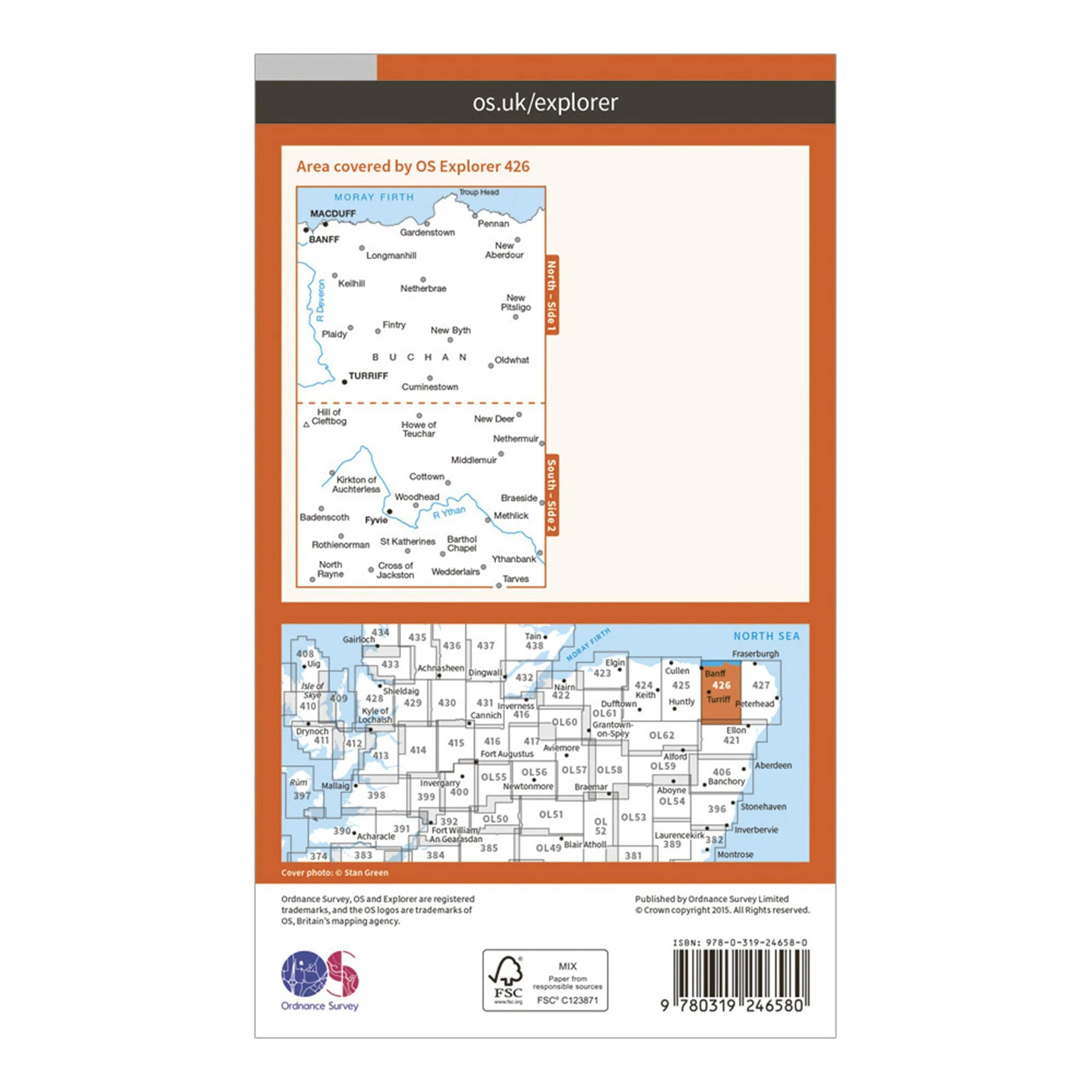 Explorer 426 Banff, Macduff & Turriff Map With Digital Version - Image 2