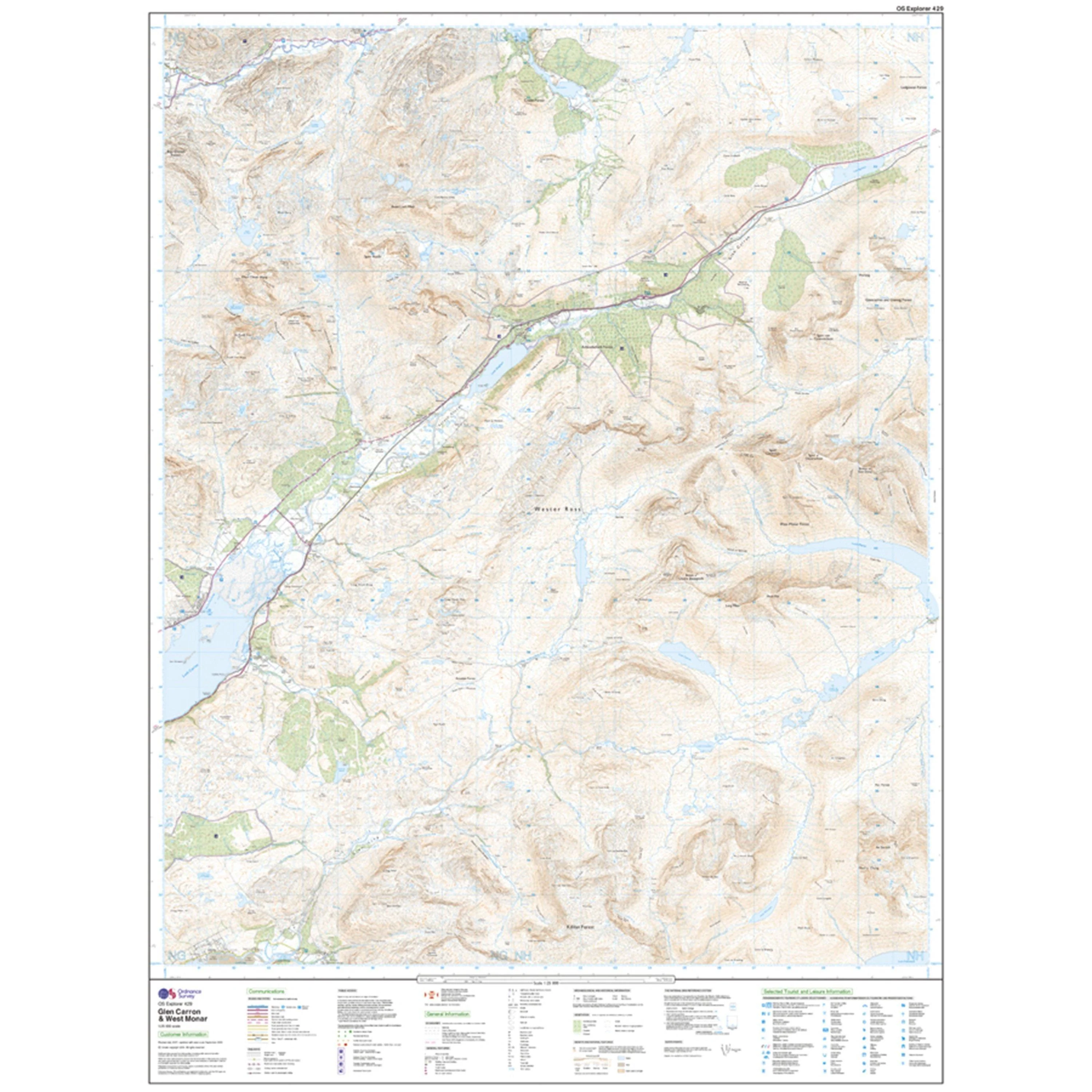 Explorer 429 Glen Carron  West Monar Map With Digital Version - Image 3