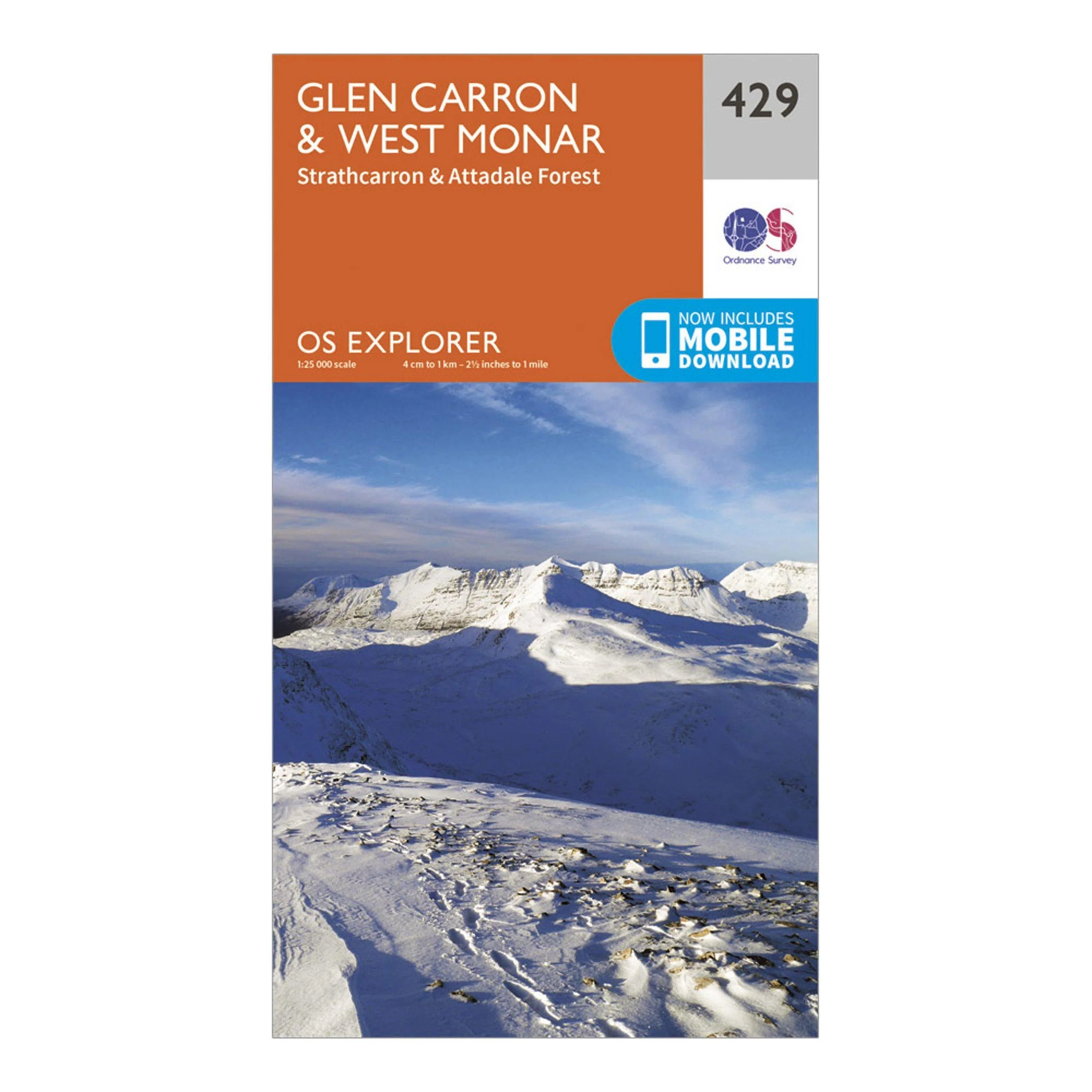 Explorer 429 Glen Carron  West Monar Map With Digital Version - Image 4