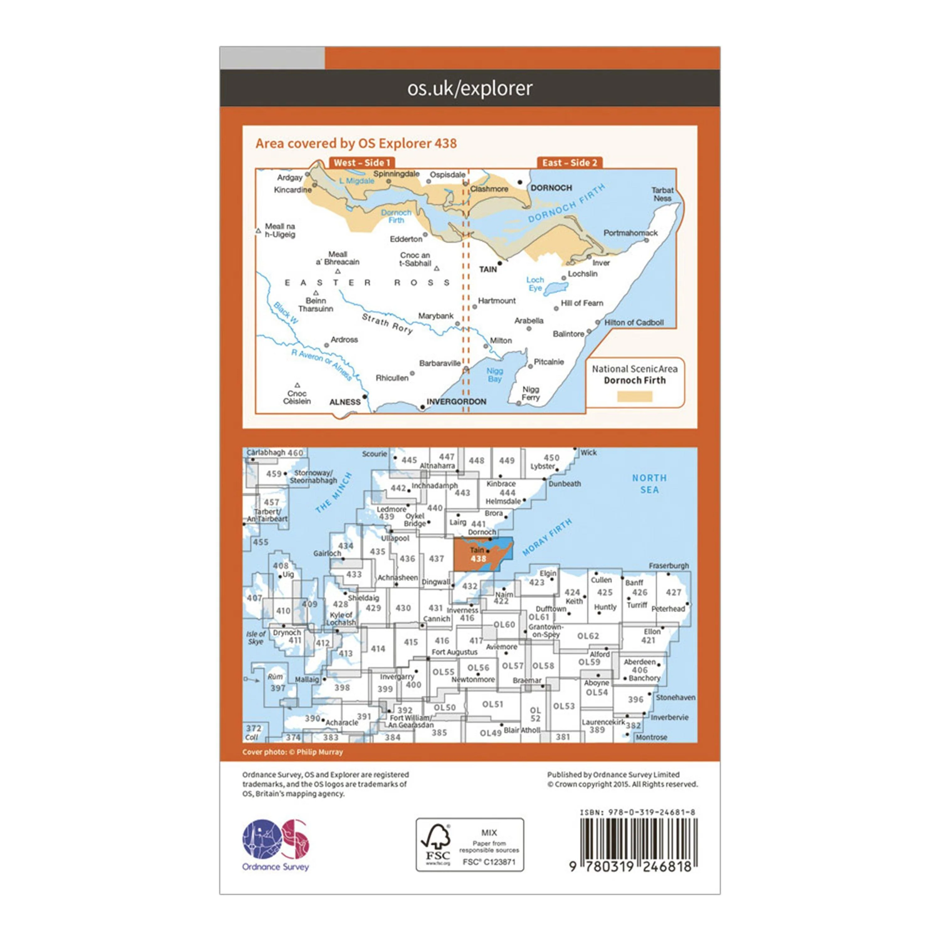 Explorer 438 Dornoch & Tain Map With Digital Version - Image 2