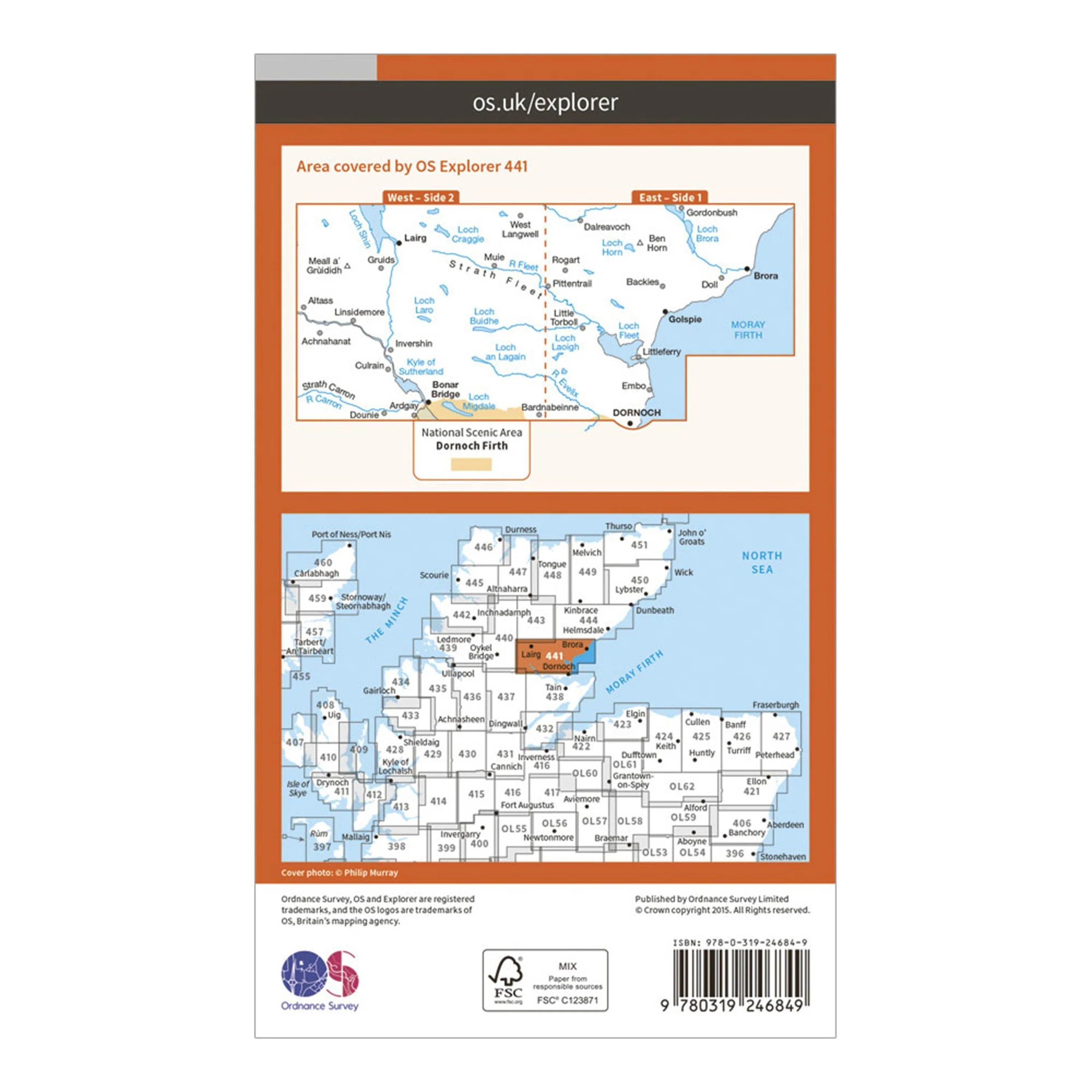 Explorer 441 Lairg, Bonar Bridge & Golspie Map With Digital Version - Image 2