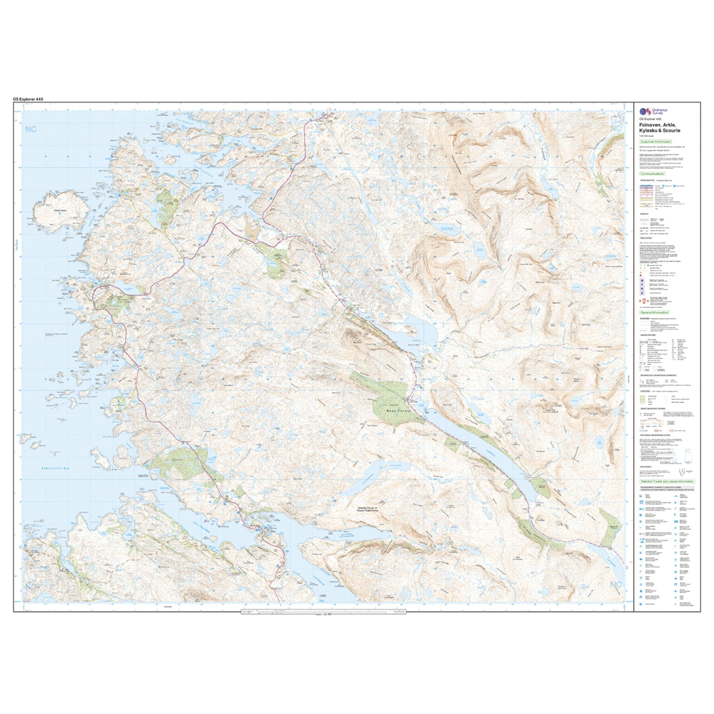 Explorer 445 Foinaven, Arkle, Kylesku & Scourie Map With Digital Version - Image 3