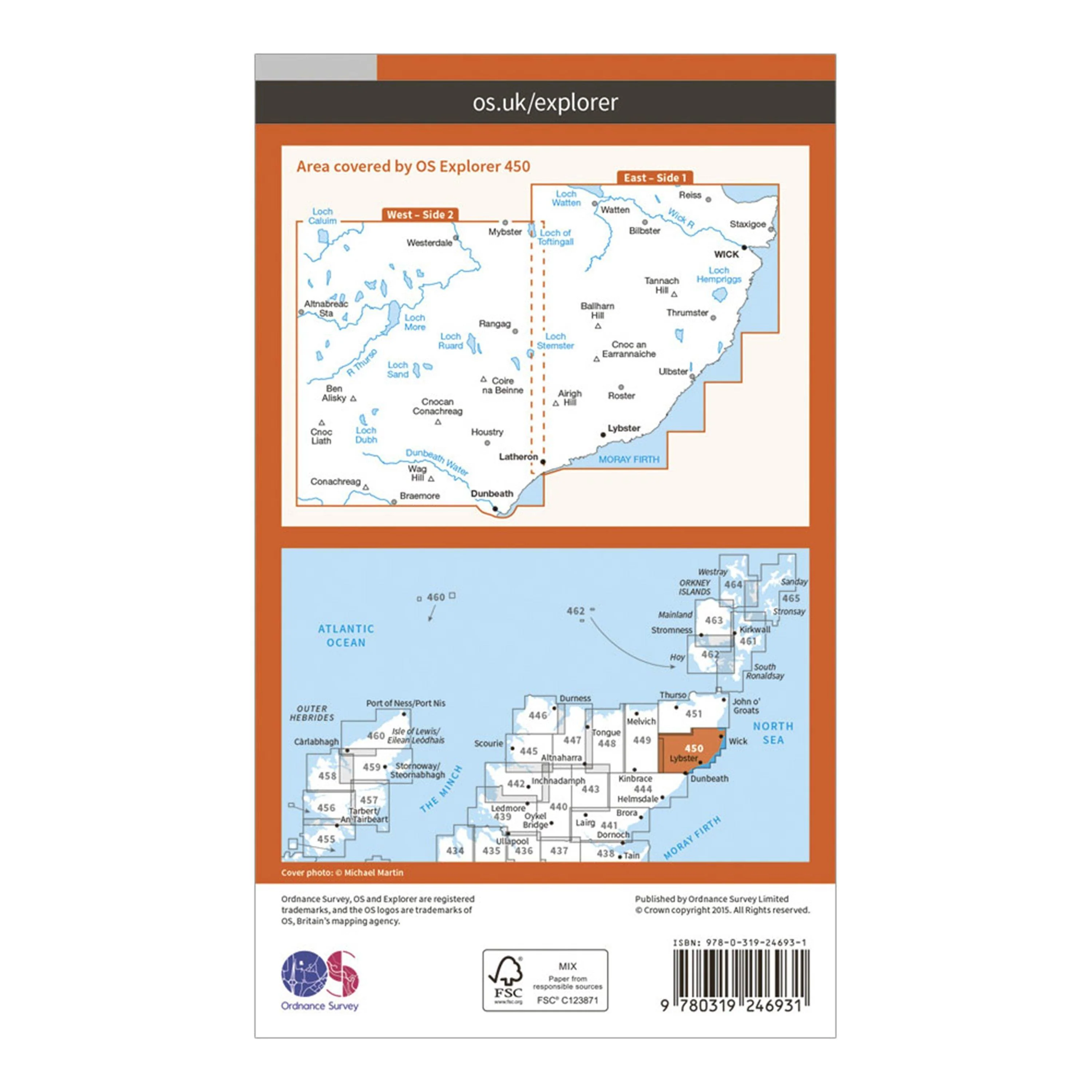 Explorer 450 Wick & The Flow Country Map With Digital Version - Image 2