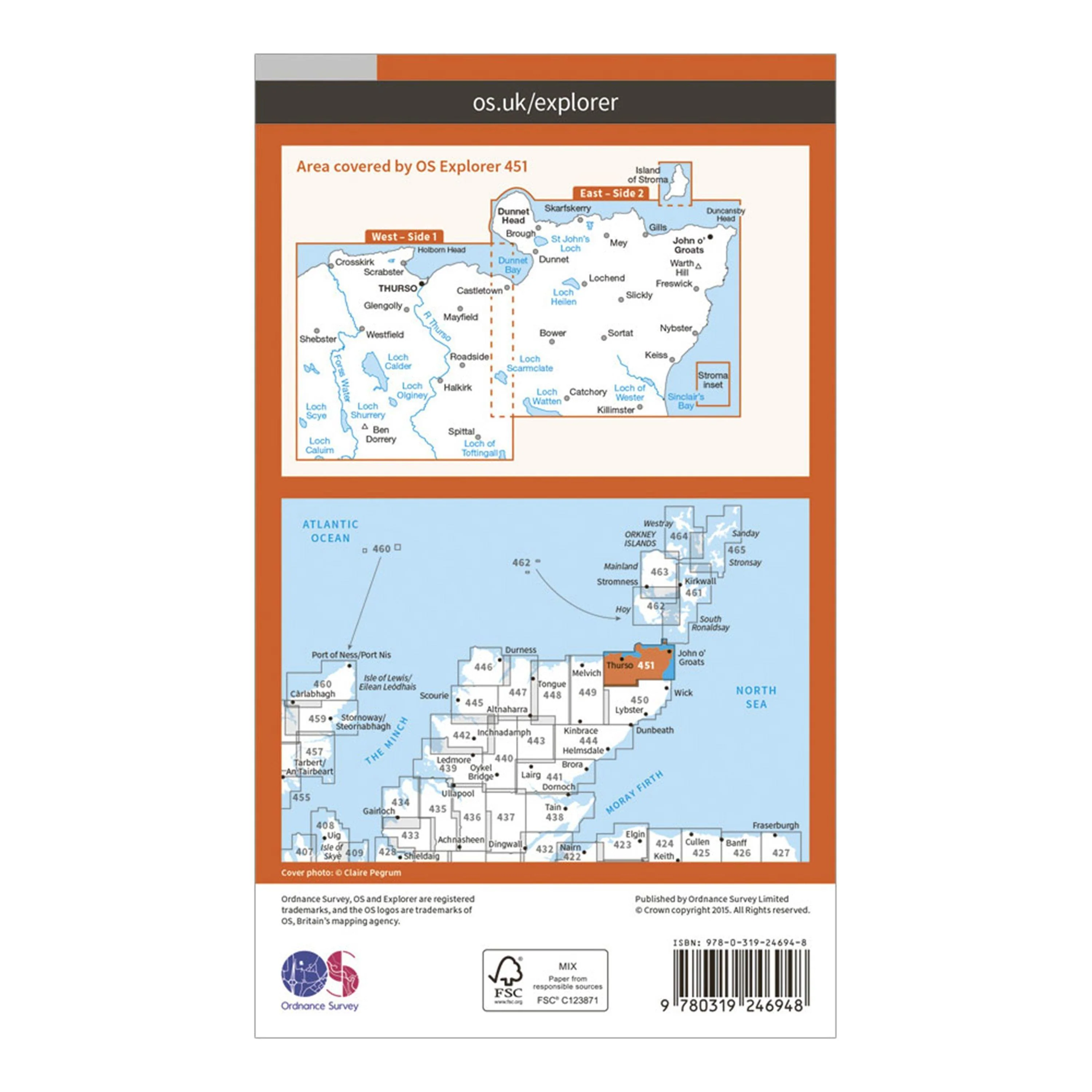 Explorer 451 Thurso & John O'Groats Map With Digital Version - Image 2