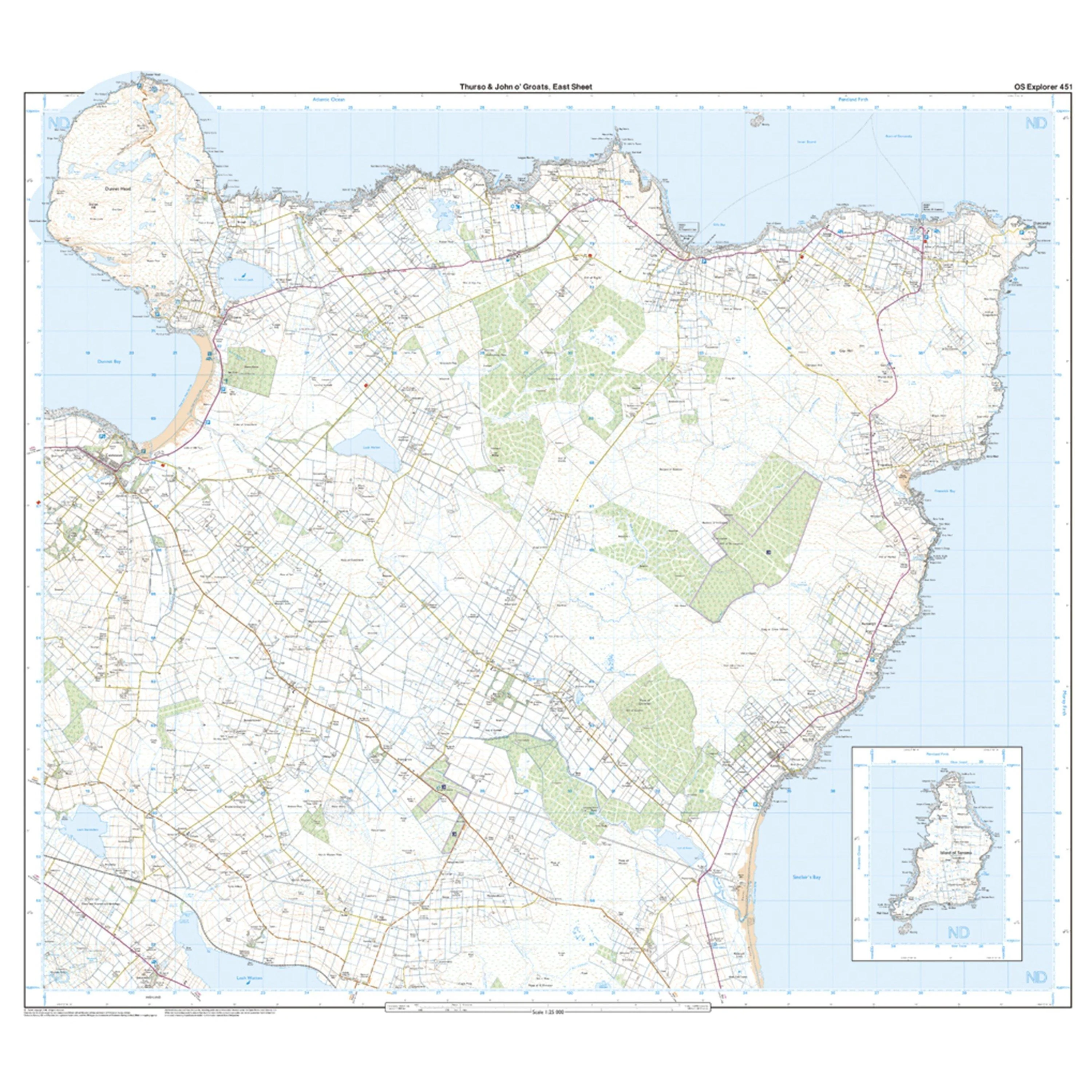 Explorer 451 Thurso & John O'Groats Map With Digital Version - Image 3