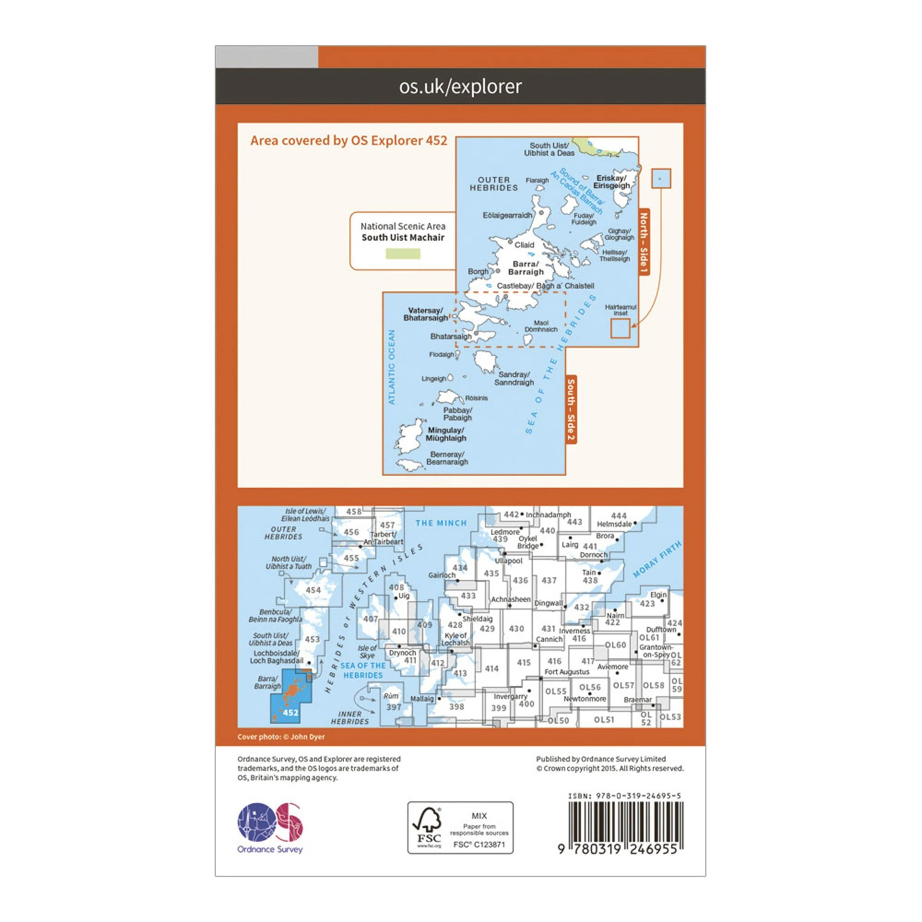 Explorer 452 Barra & Vatersay Map With Digital Version - Image 2